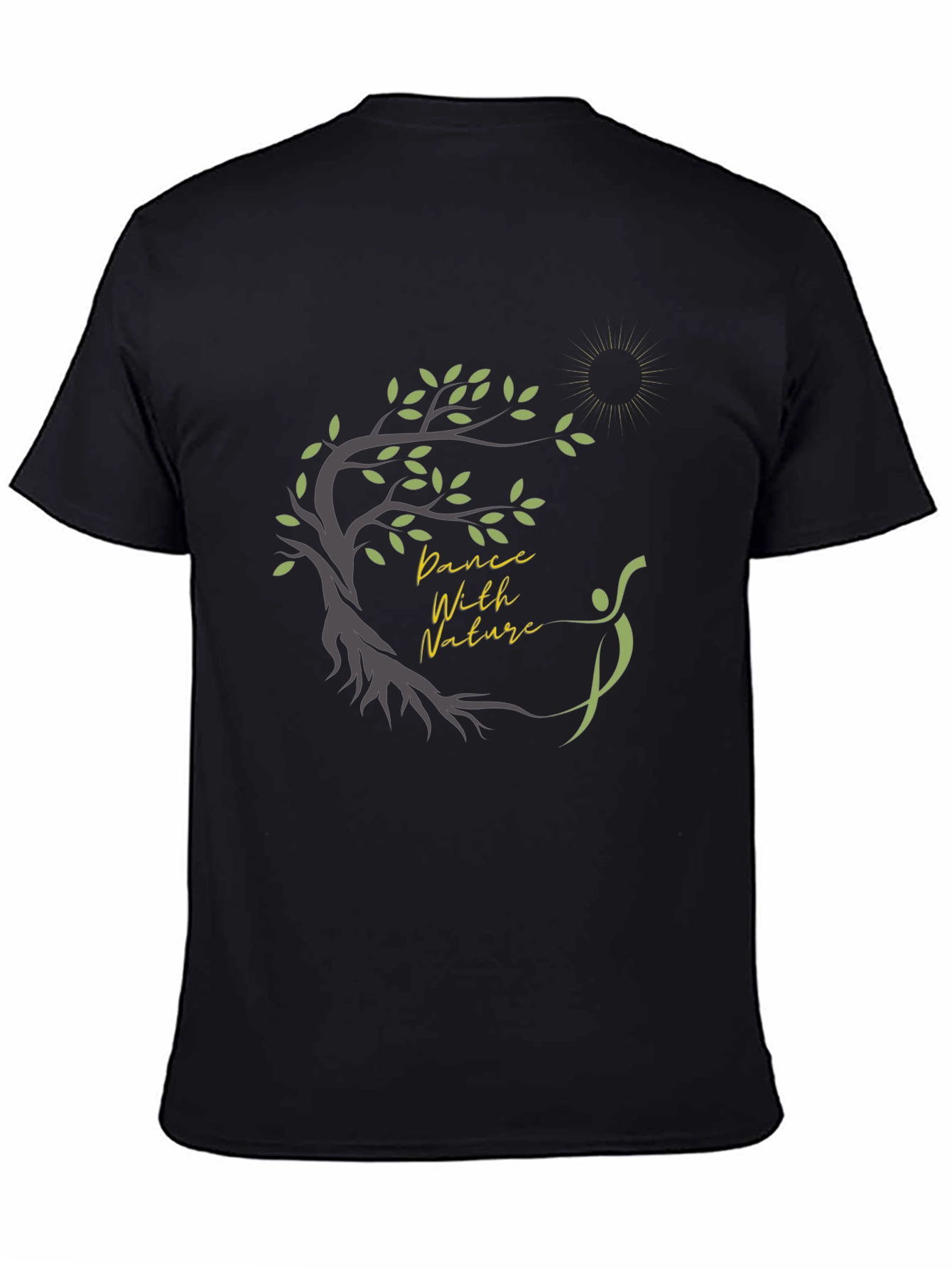 Black Dance with Nature Graphic T-Shirt view 4