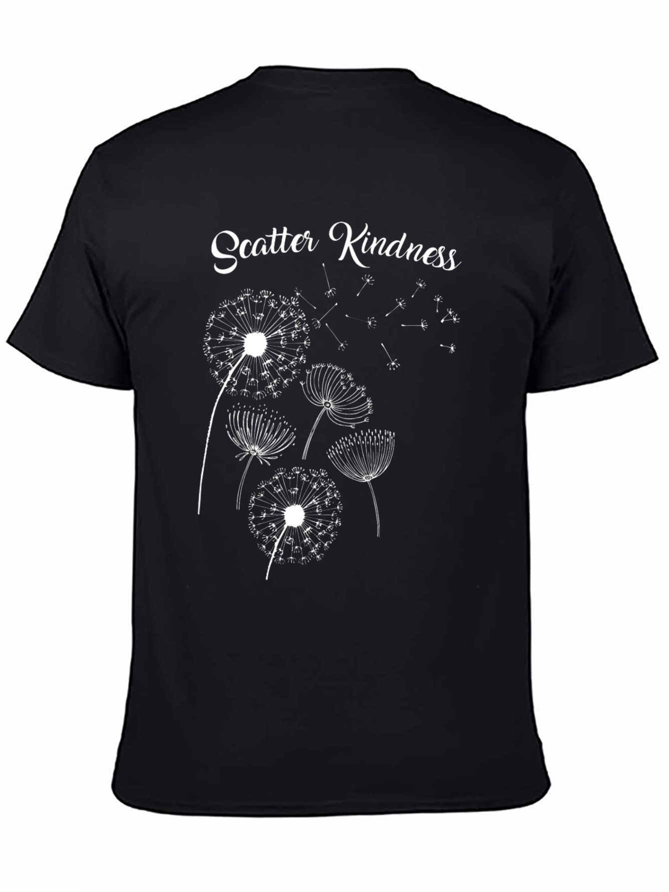 Black Scatter Kindness Graphic T-Shirt - Black Casual Tee view 4