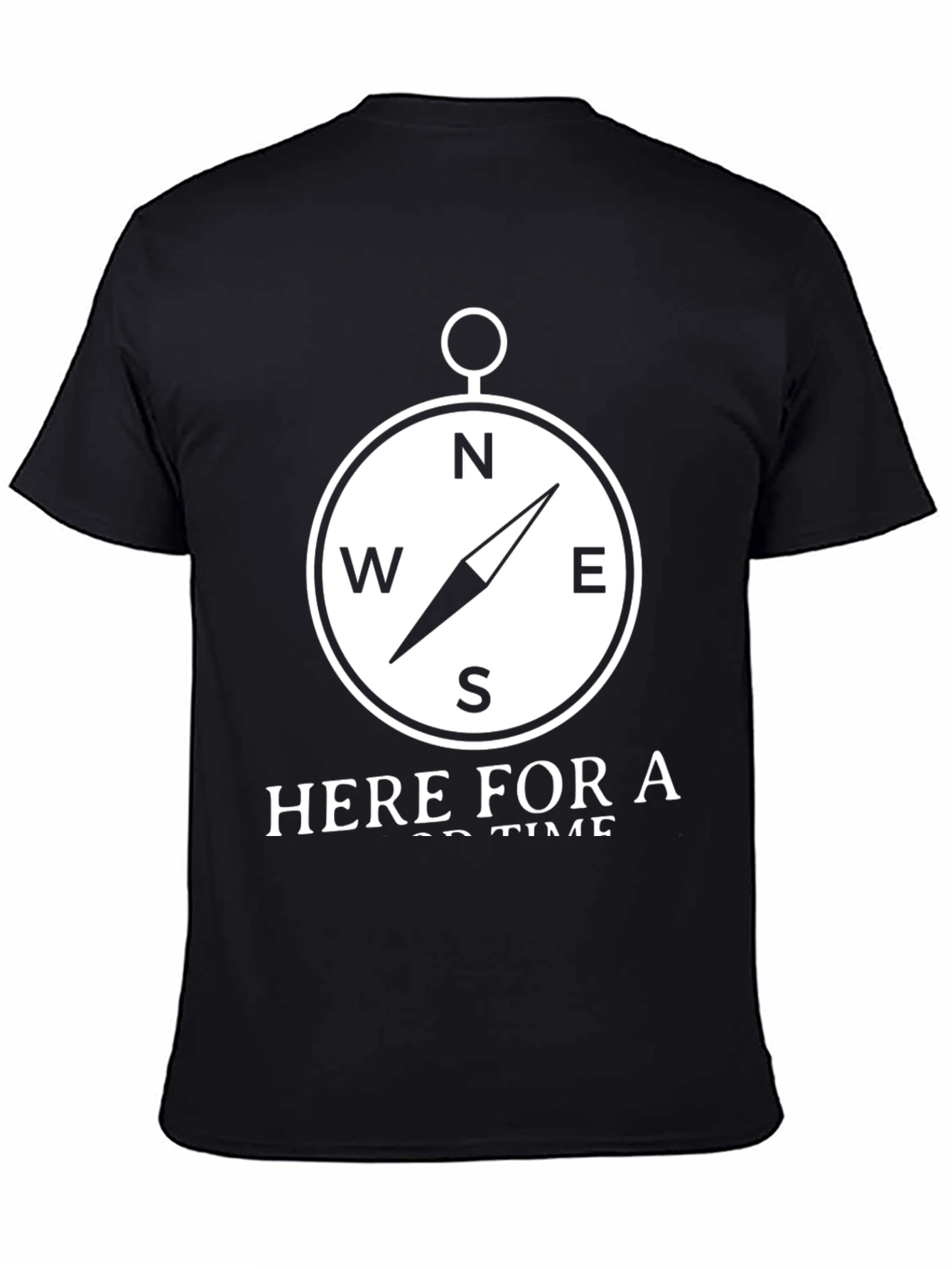 Black Compass Graphic T-Shirt - Here for a Good Time view 4