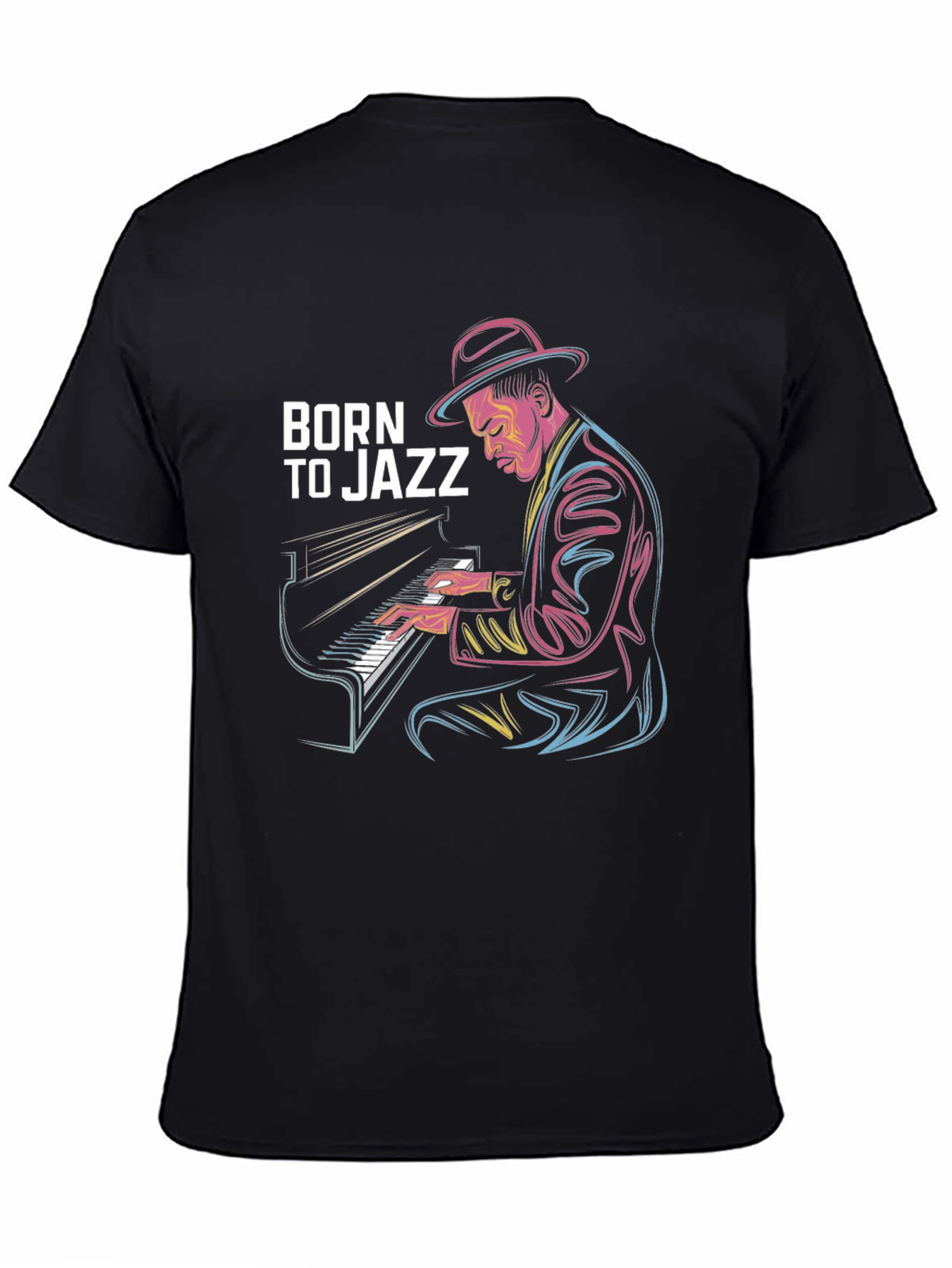 Black Born To Jazz Graphic Tee view 4