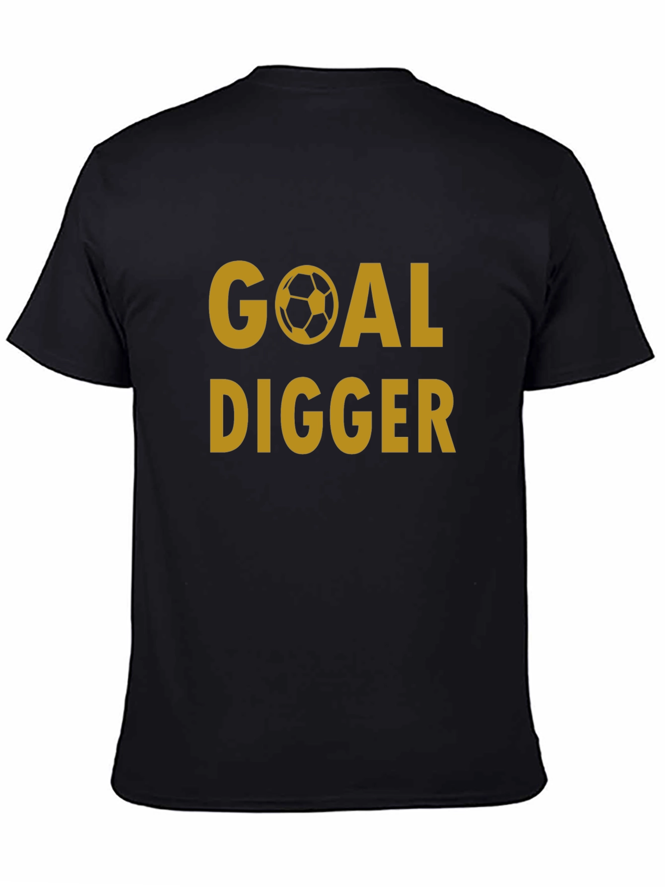 Black Goal Digger T-Shirt - Funny Soccer Tee view 4