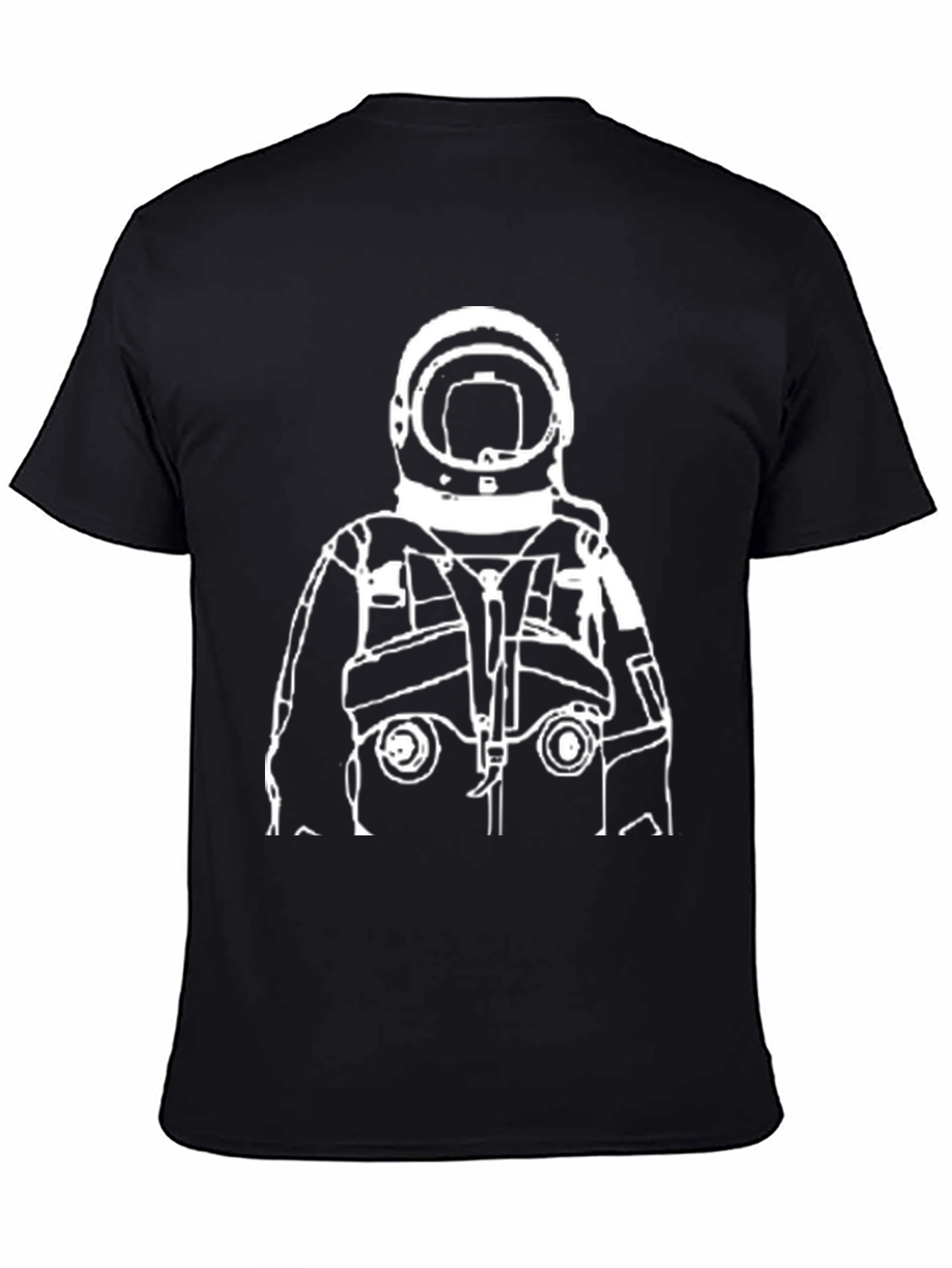 Black Astronaut Graphic Tee - Cool Space Design view 4