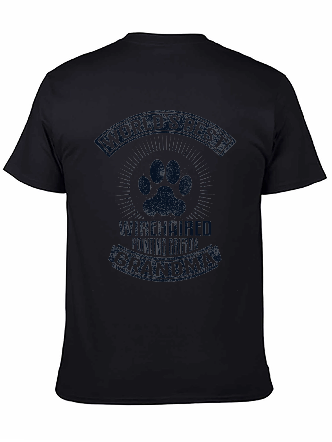 Black World's Best Wirehaired Pointing Griffon Grandpa T-Shirt view 4