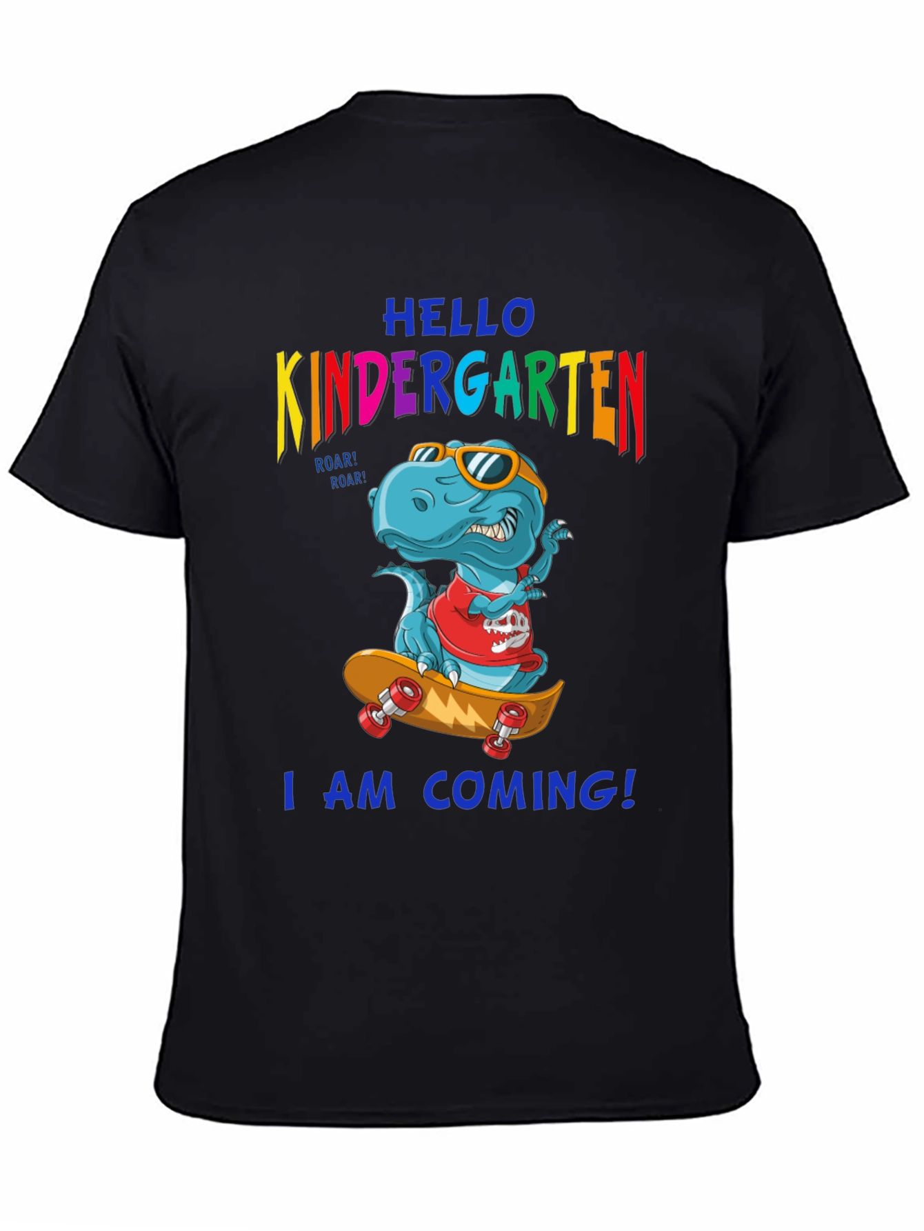 Black Kindergarten Dinosaur T-Shirt view 4