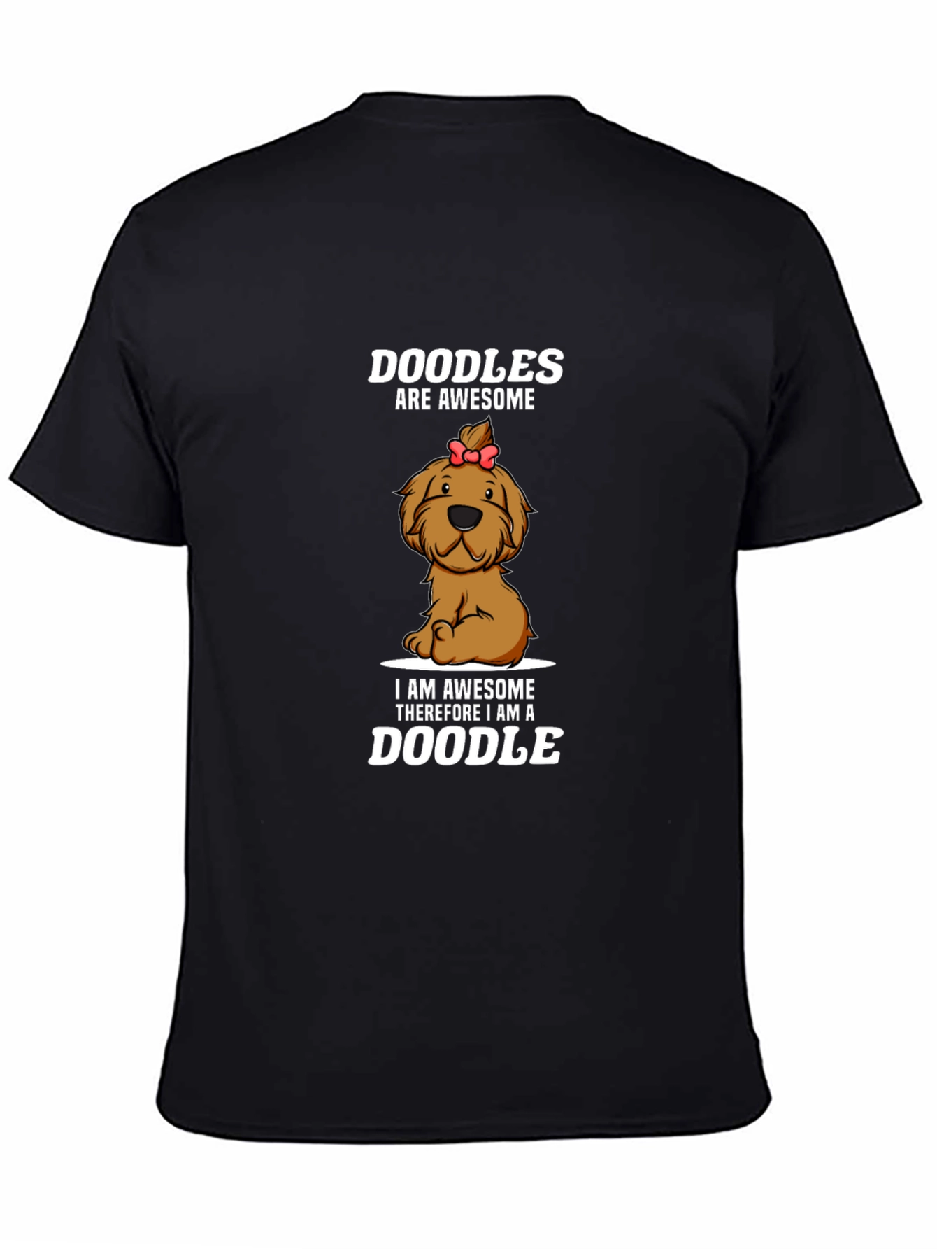 Black Doodles Are Awesome Graphic Tee - Dog Lover Gift view 4
