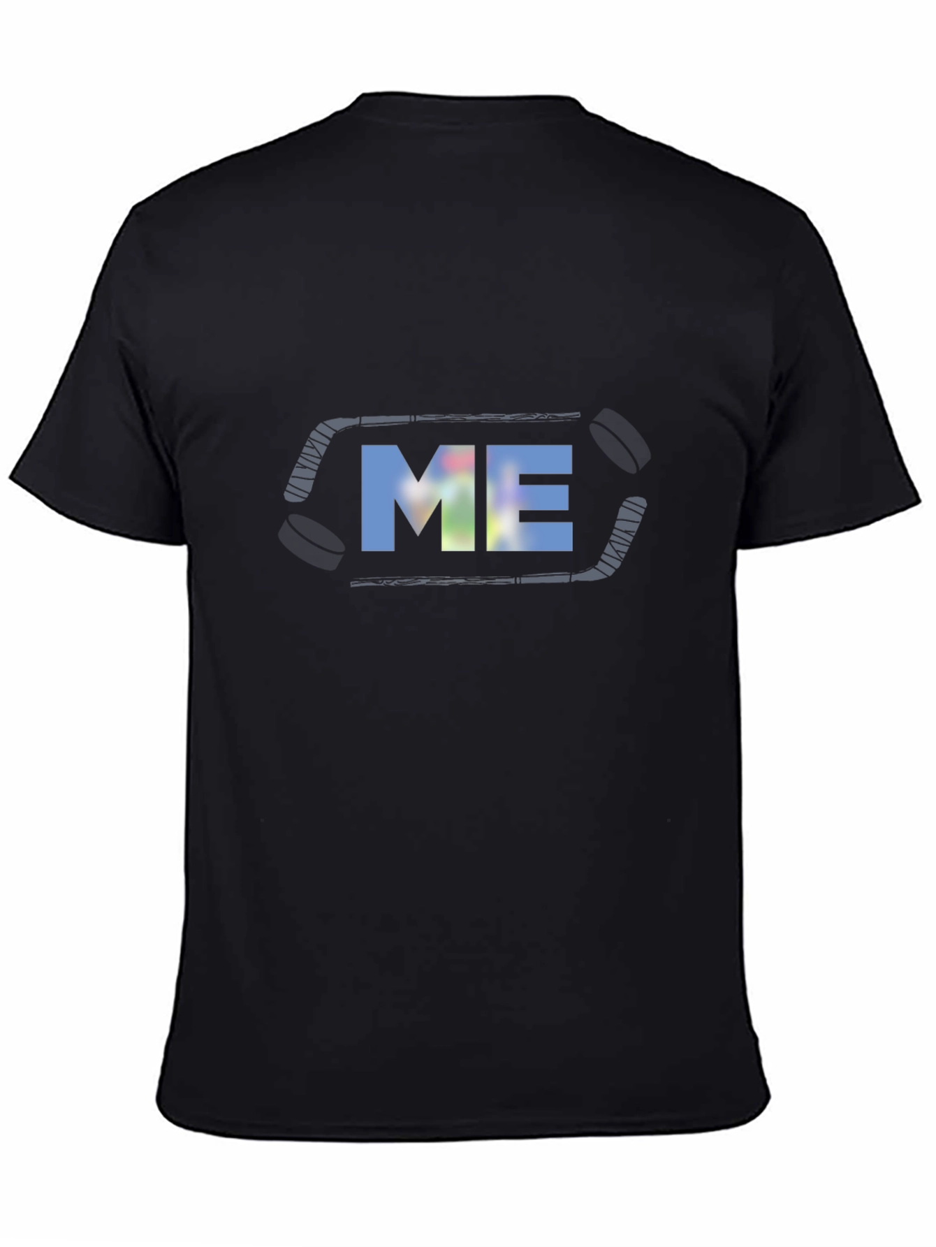 Black Hockey 'ME' Graphic Tee - Stylish Black T-Shirt view 4