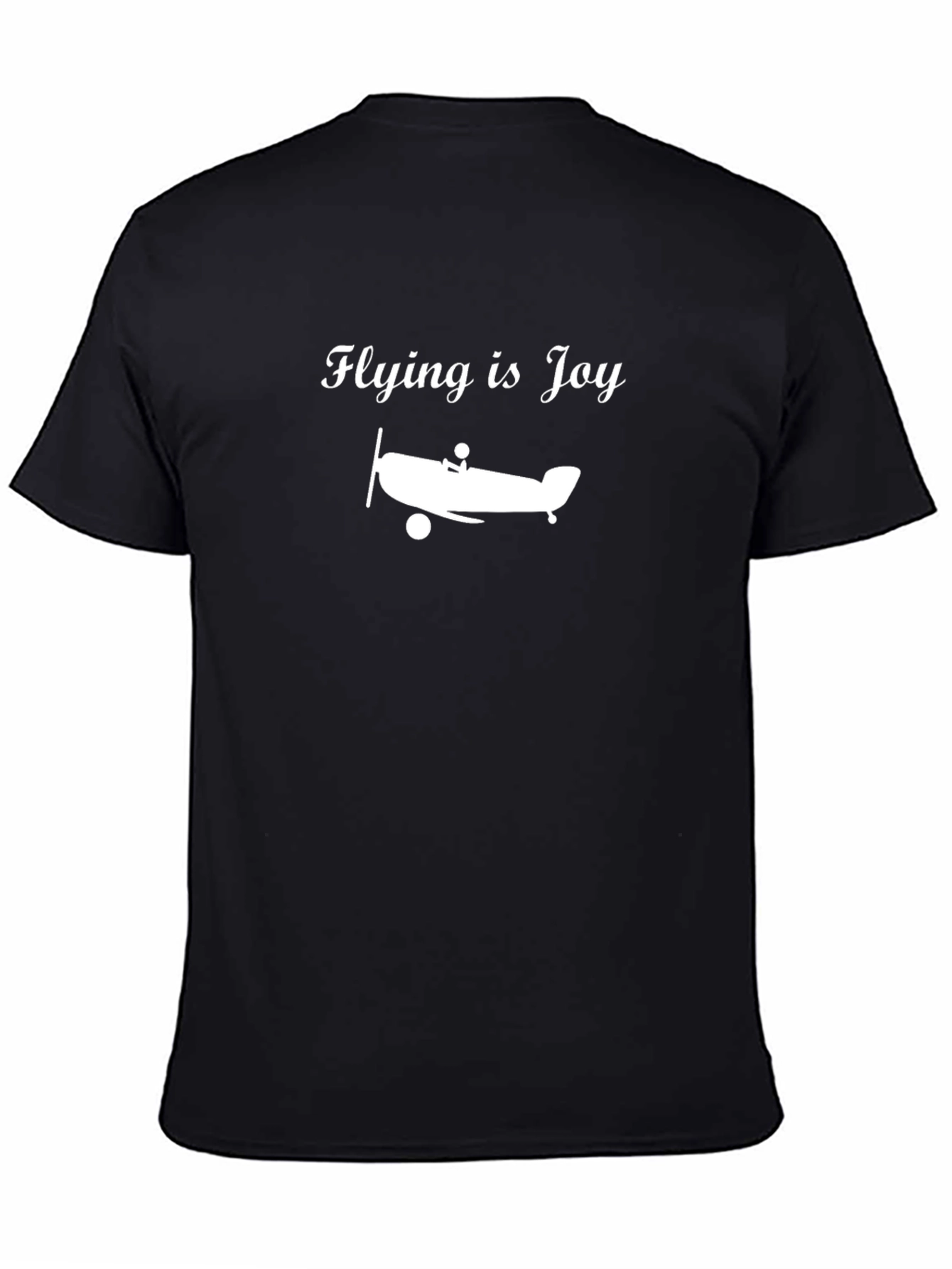 Black Flying is Joy T-Shirt - Aviation Tee view 4