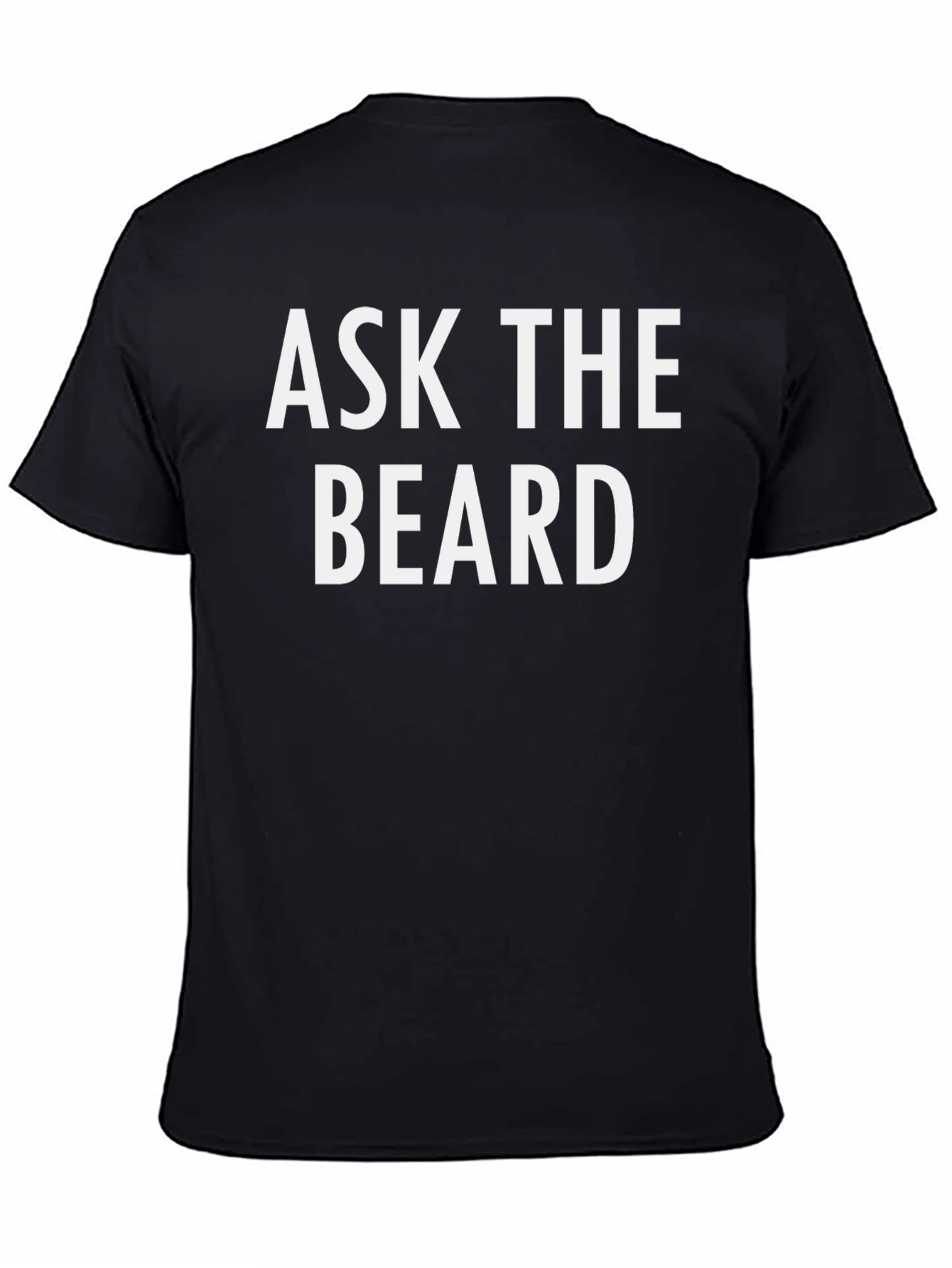 Black Ask The Beard Graphic T-Shirt - Black view 4