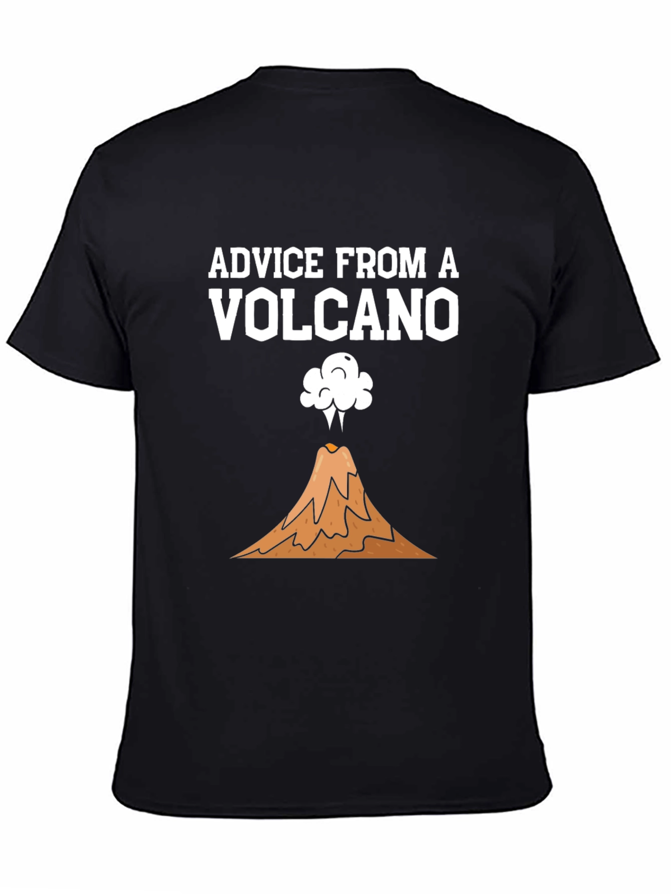 Black Advice From A Volcano Graphic T-Shirt view 4