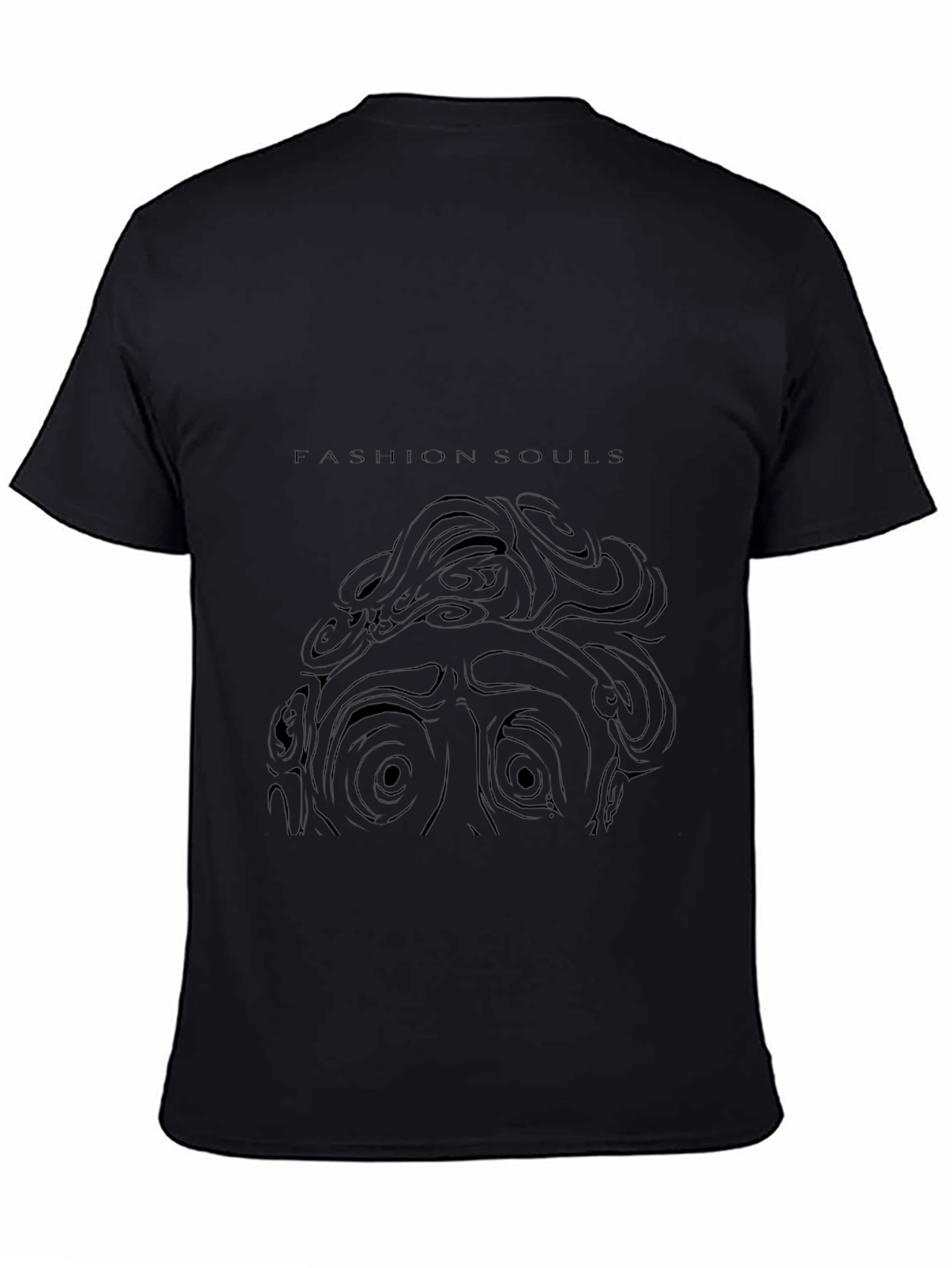 Black Fashion Souls Graphic Print T-Shirt view 4