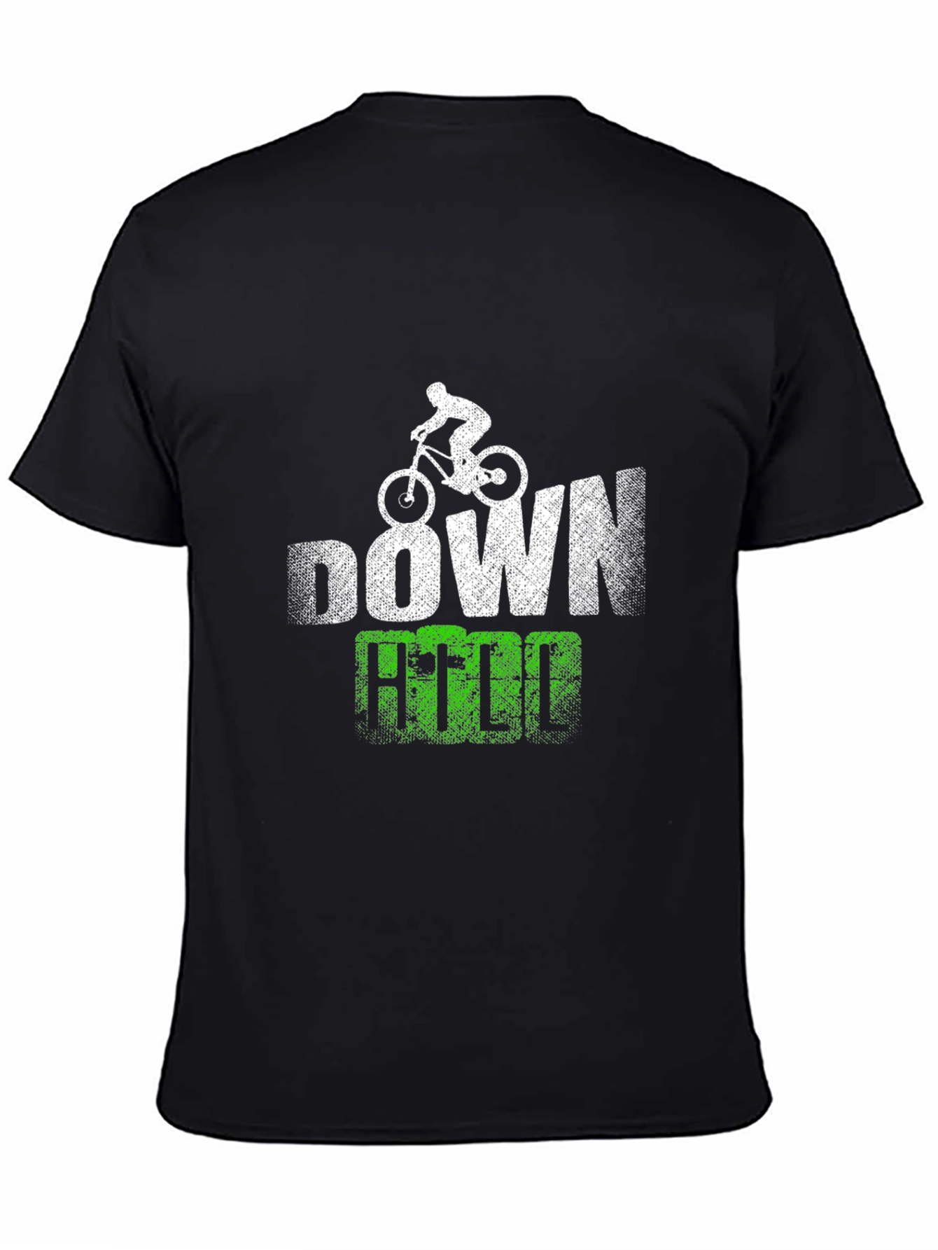 Black Downhill Mountain Bike T-Shirt Black view 4
