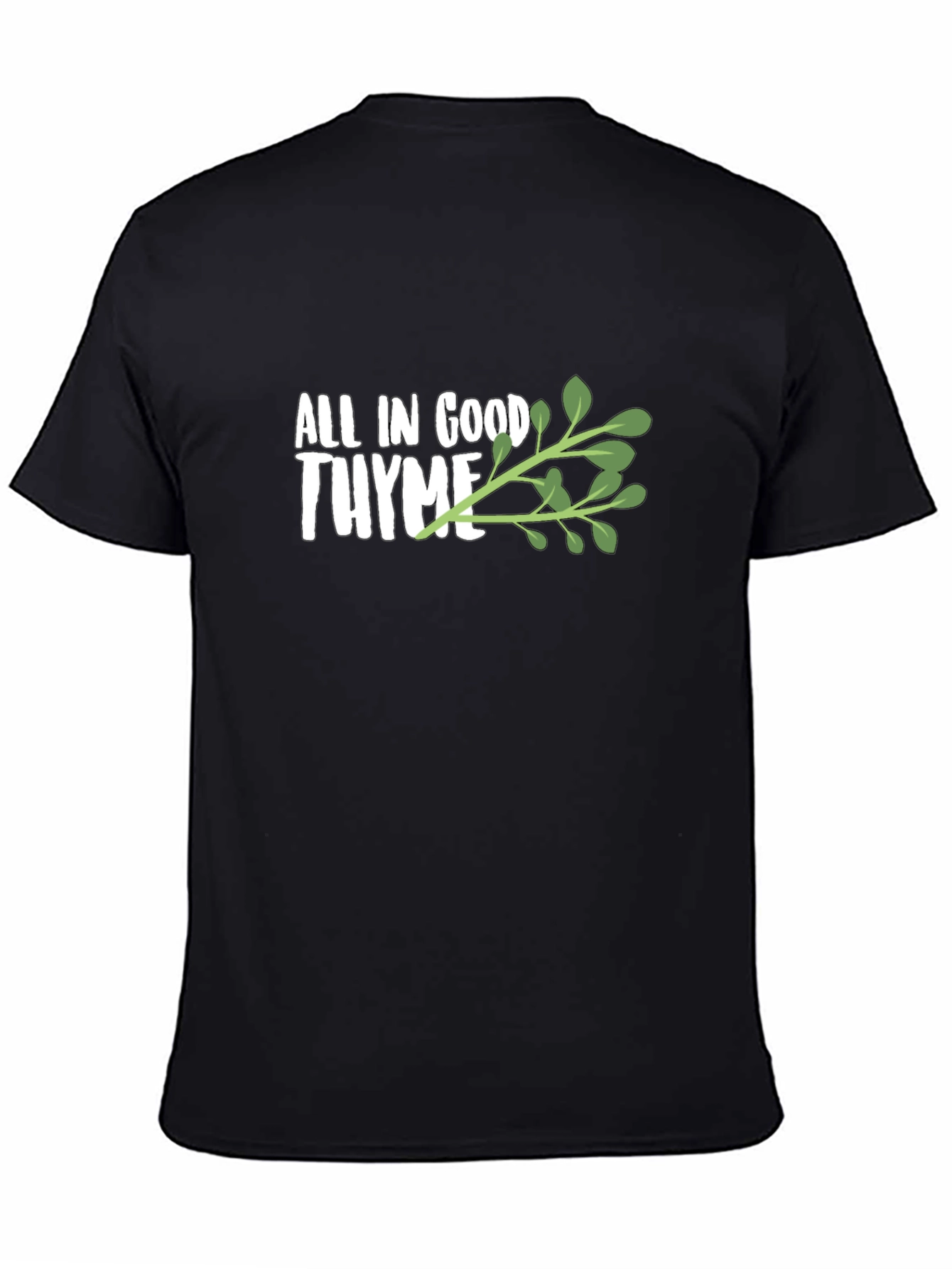 Black All in Good Thyme Black Graphic Tee view 4