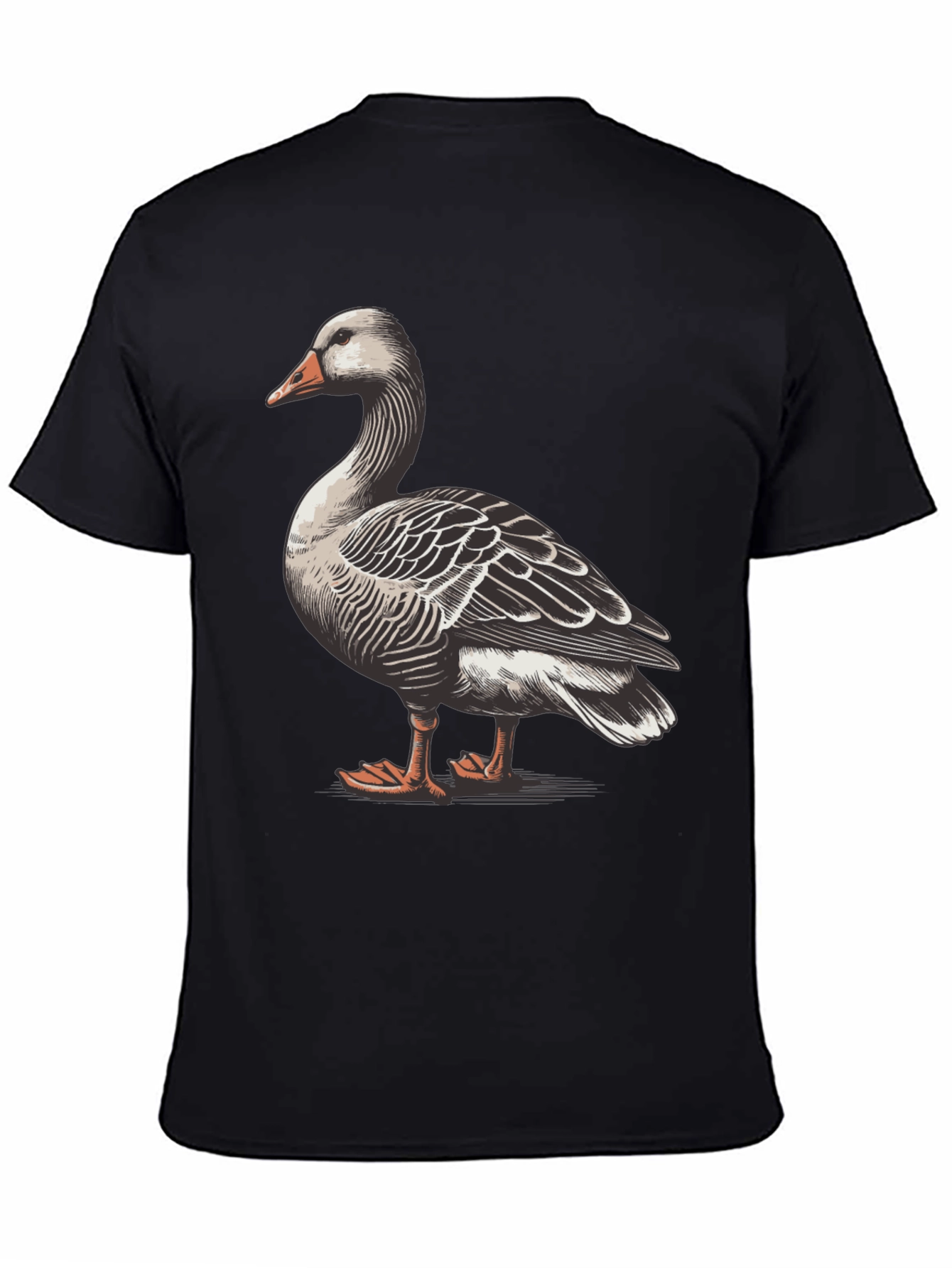 Black Goose Graphic T-Shirt - Black Casual Tee view 4