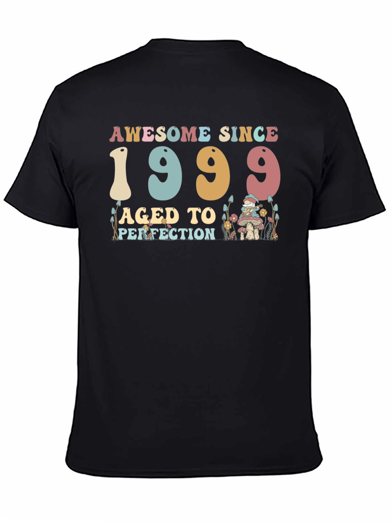 Black Awesome Since 1999 Aged to Perfection T-Shirt view 4