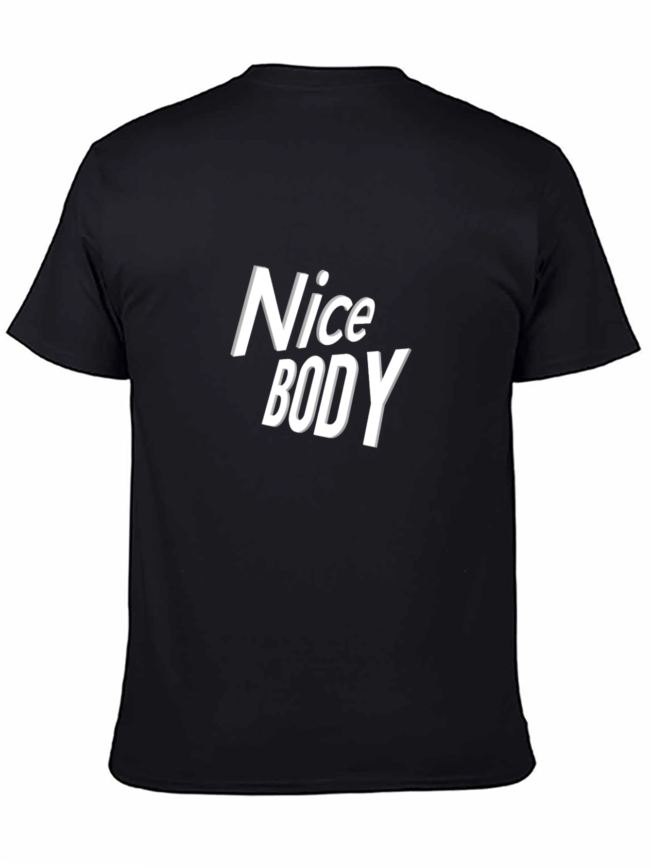 Black Nice Body Graphic Tee - Trendy T-Shirt view 4