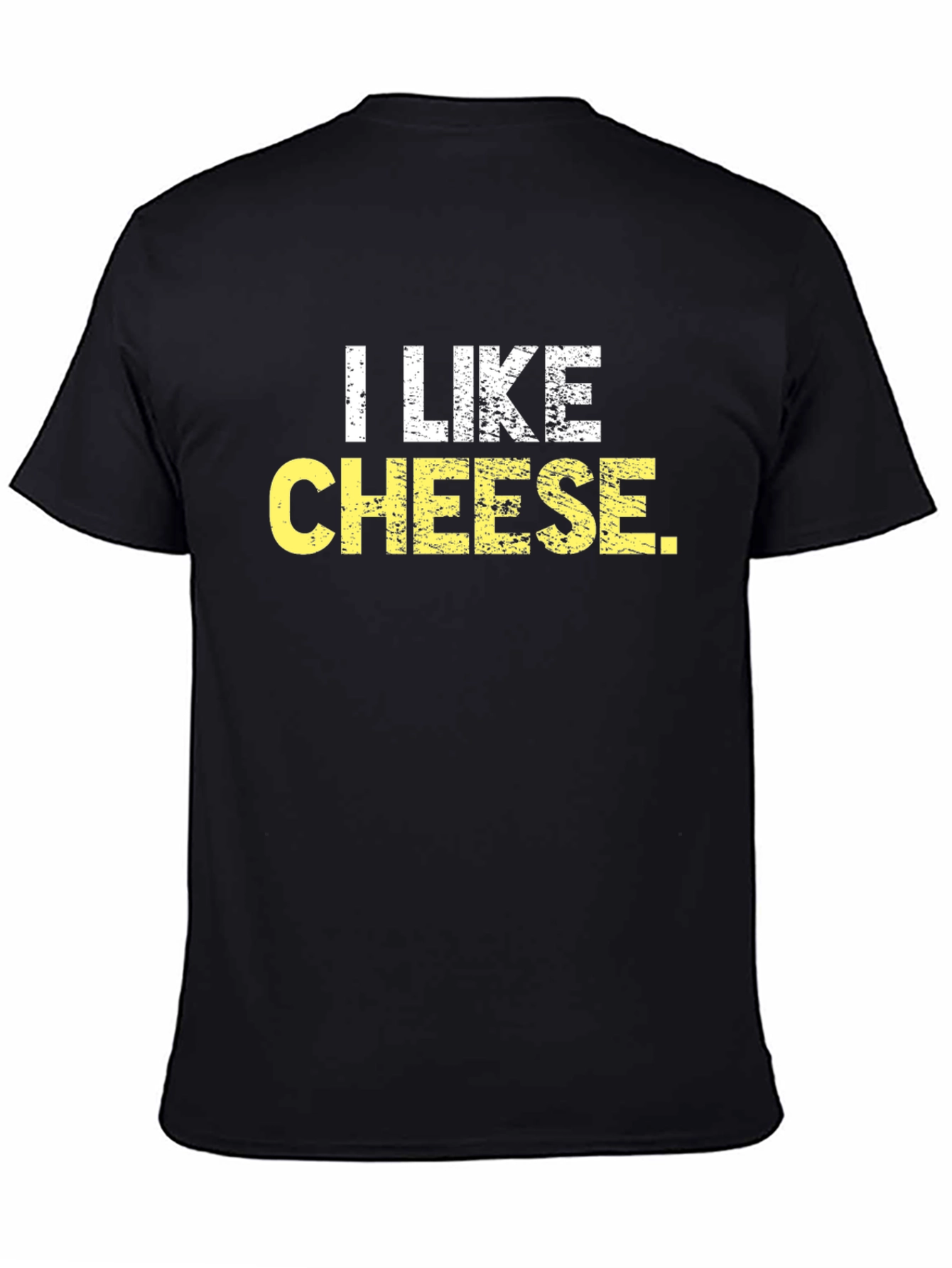 Black I Like Cheese Graphic Tee - Men's Black T-Shirt view 4