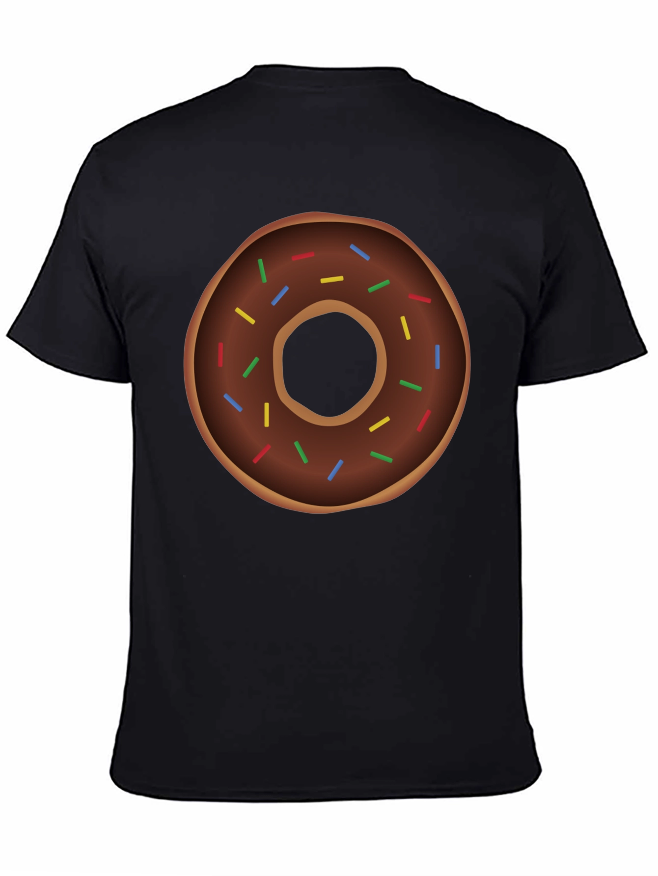 Black Novelty Donut Graphic T-Shirt - Casual & Fun! view 4