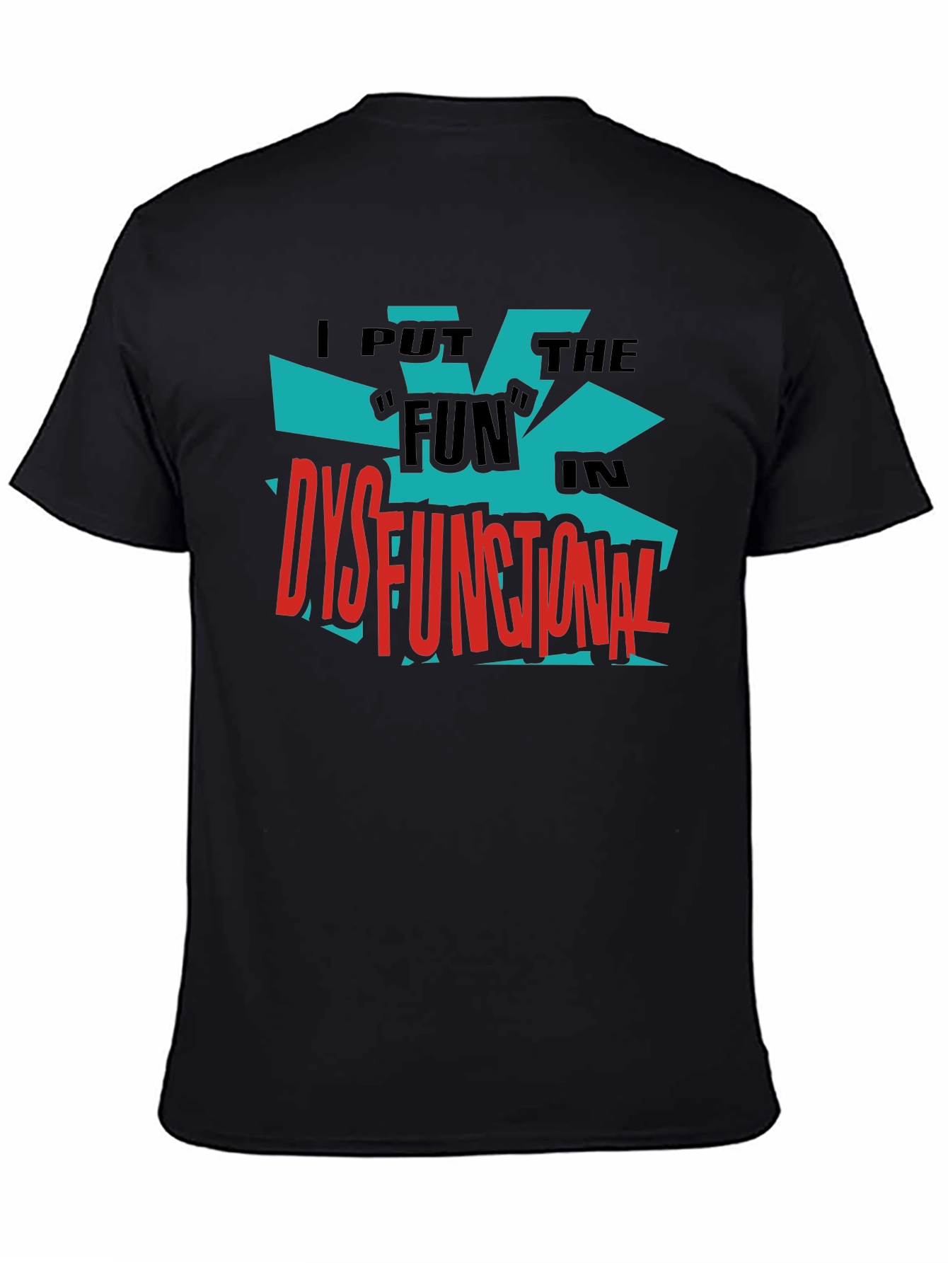 Black Dysfunctional Fun Graphic Tee - Bold Black Shirt view 4