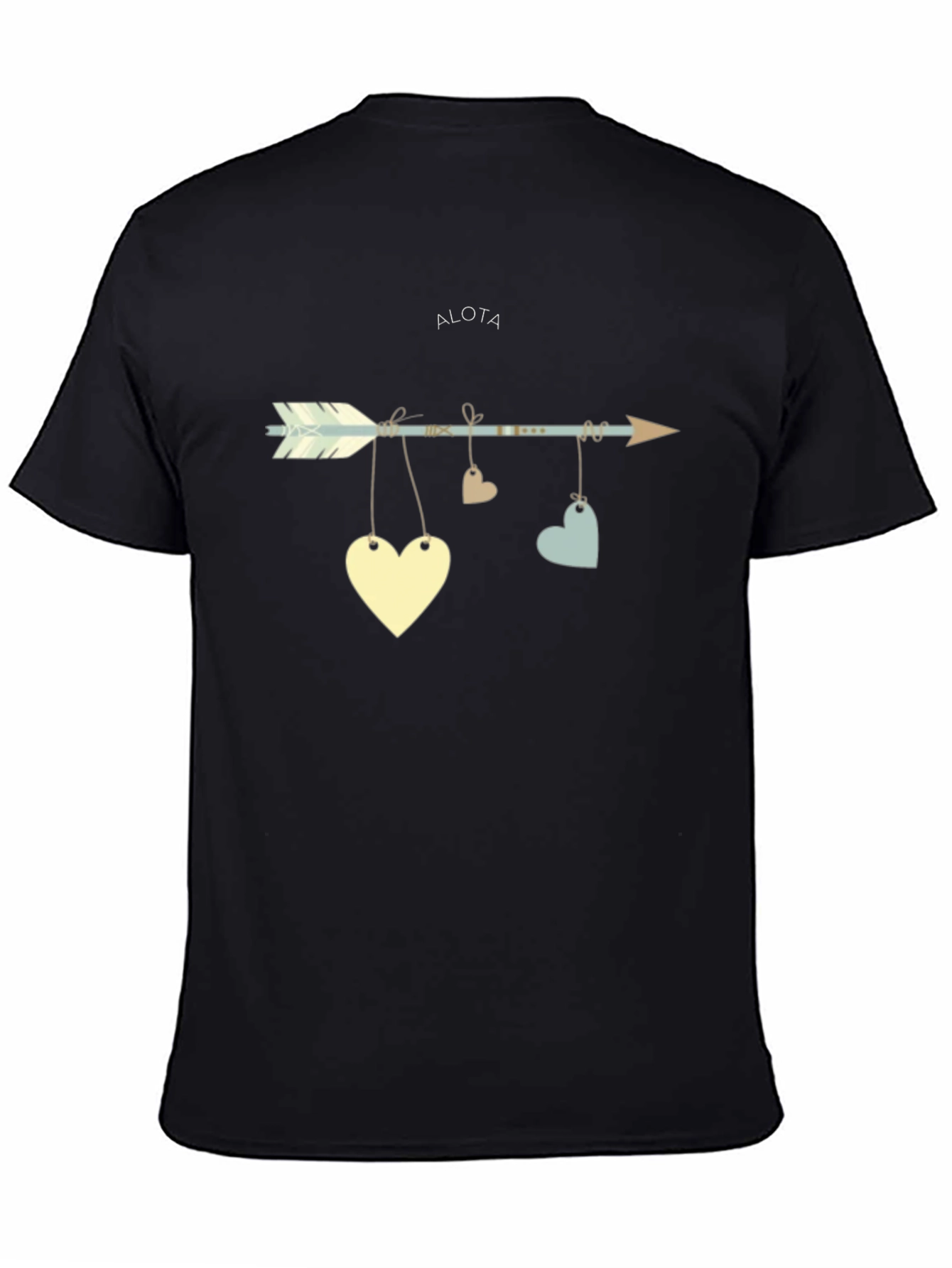Black Arrow Heart Graphic Tee view 4