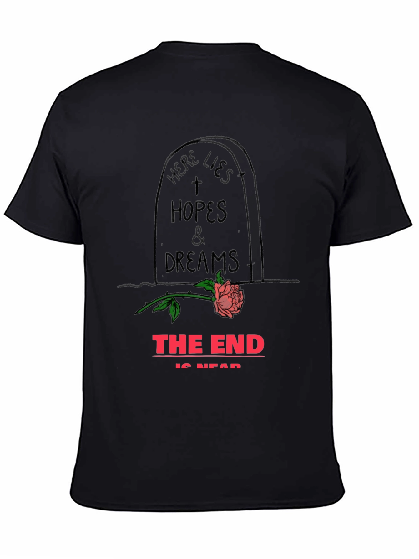 Black Hopes and Dreams Tombstone Graphic Tee view 4