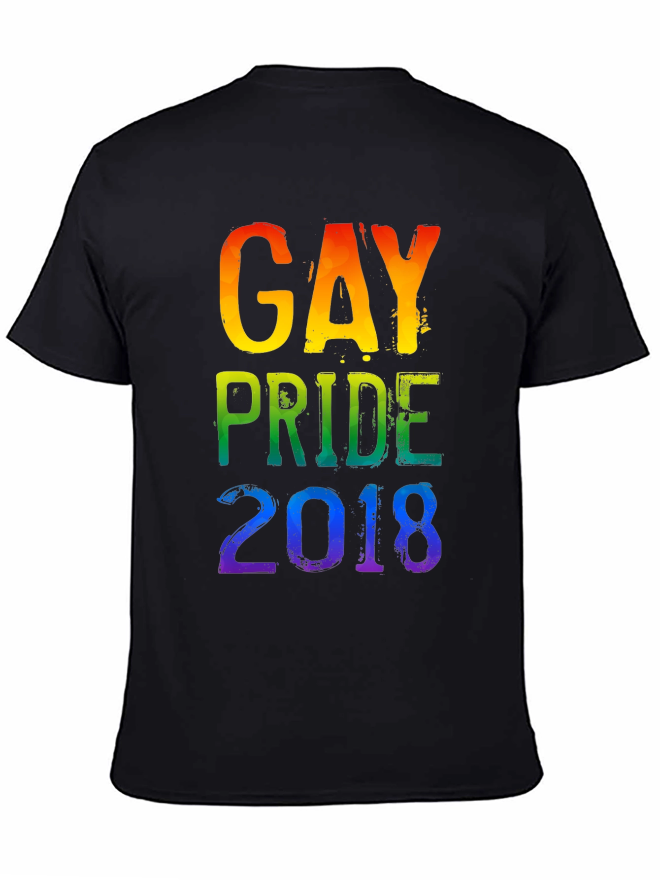 Black Gay Pride 2018 Rainbow T-Shirt view 4