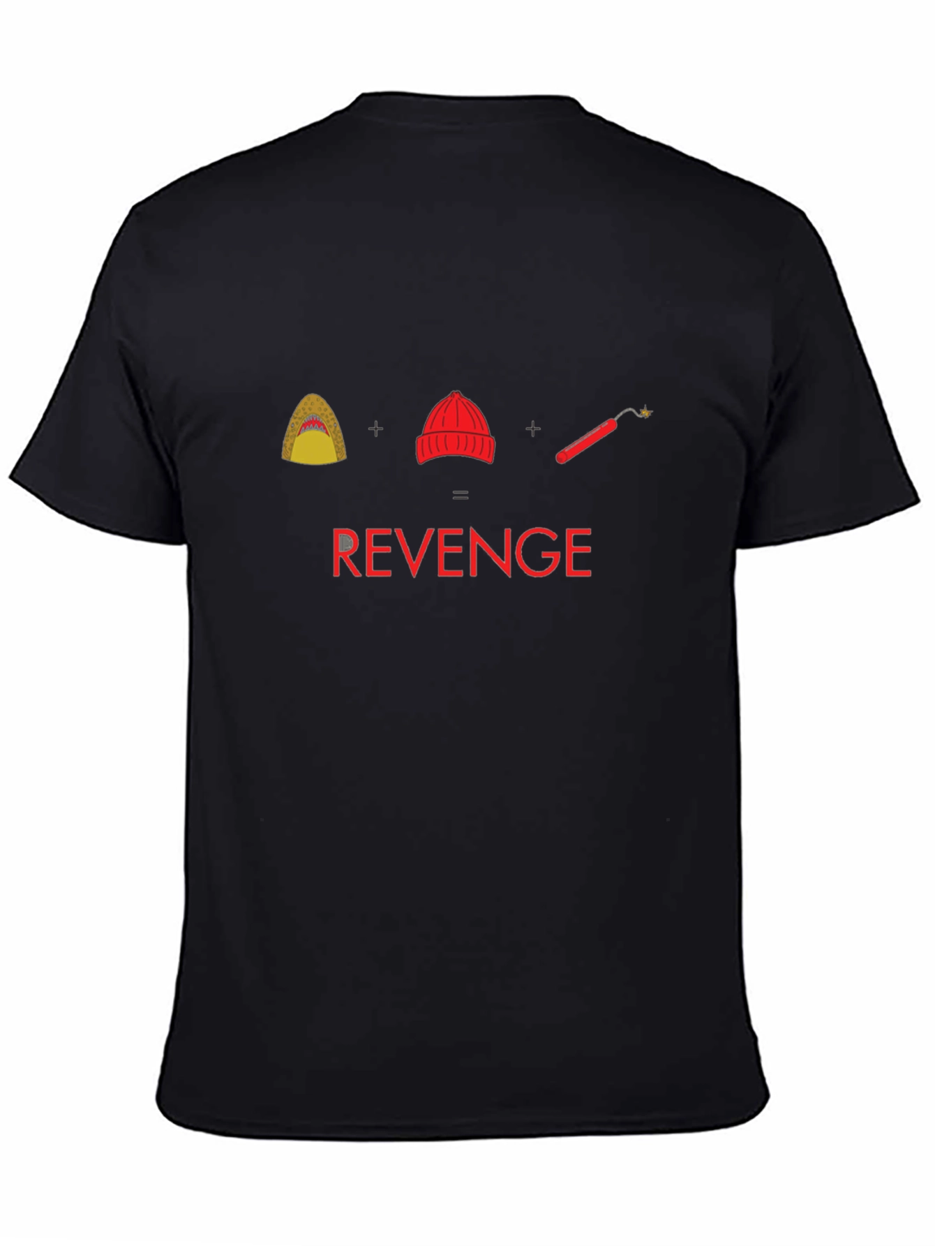 Black Shark Hat Dynamite Revenge T-Shirt view 4