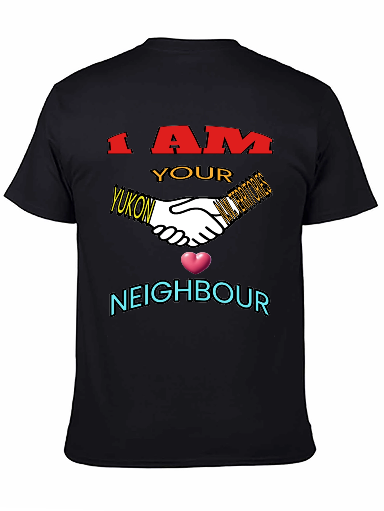 Black Yukon Neighbour T-Shirt - Unisex Graphic Tee view 4