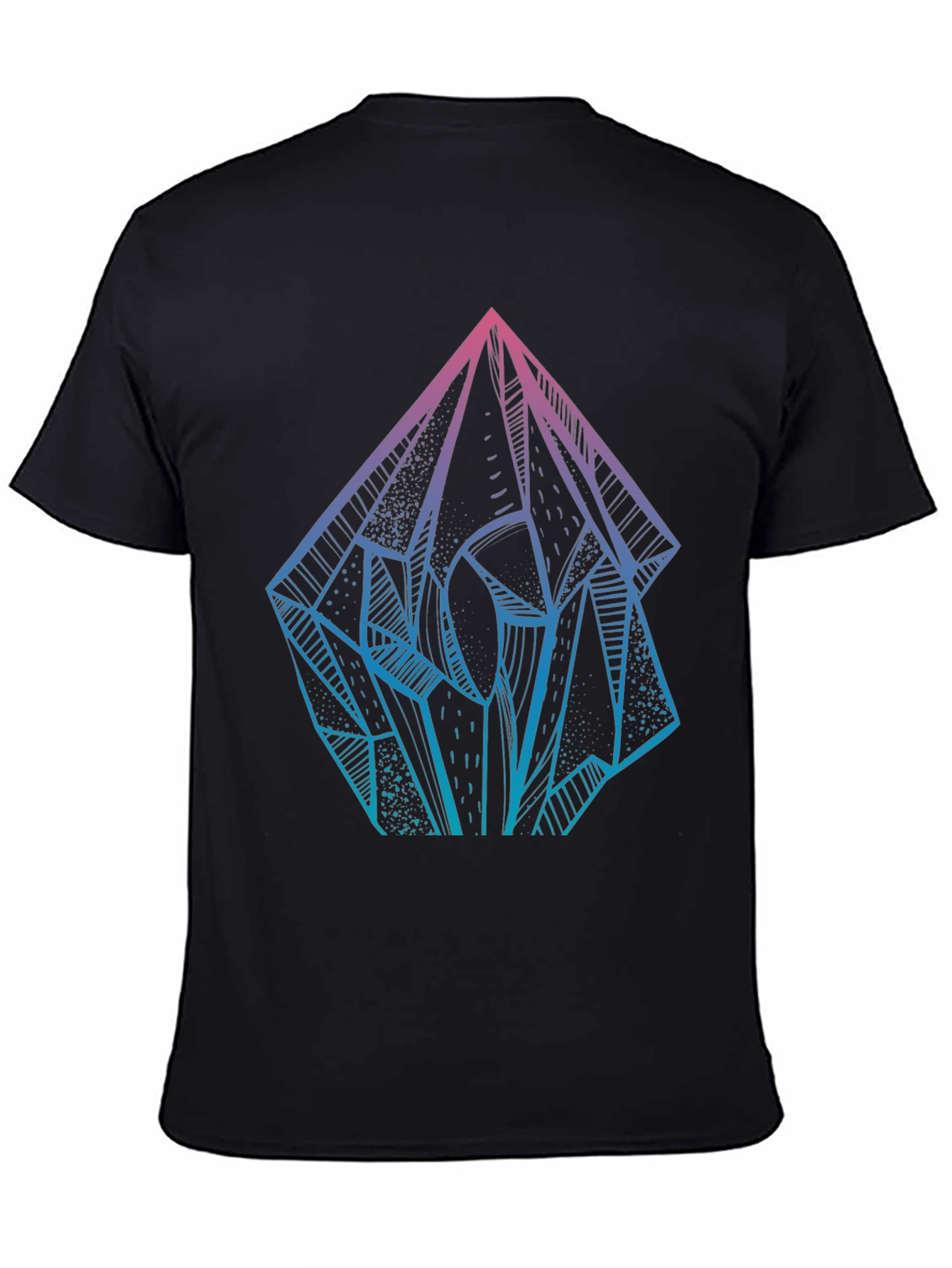 Black Crystal Prism Graphic Tee - Mens Black T-Shirt view 4