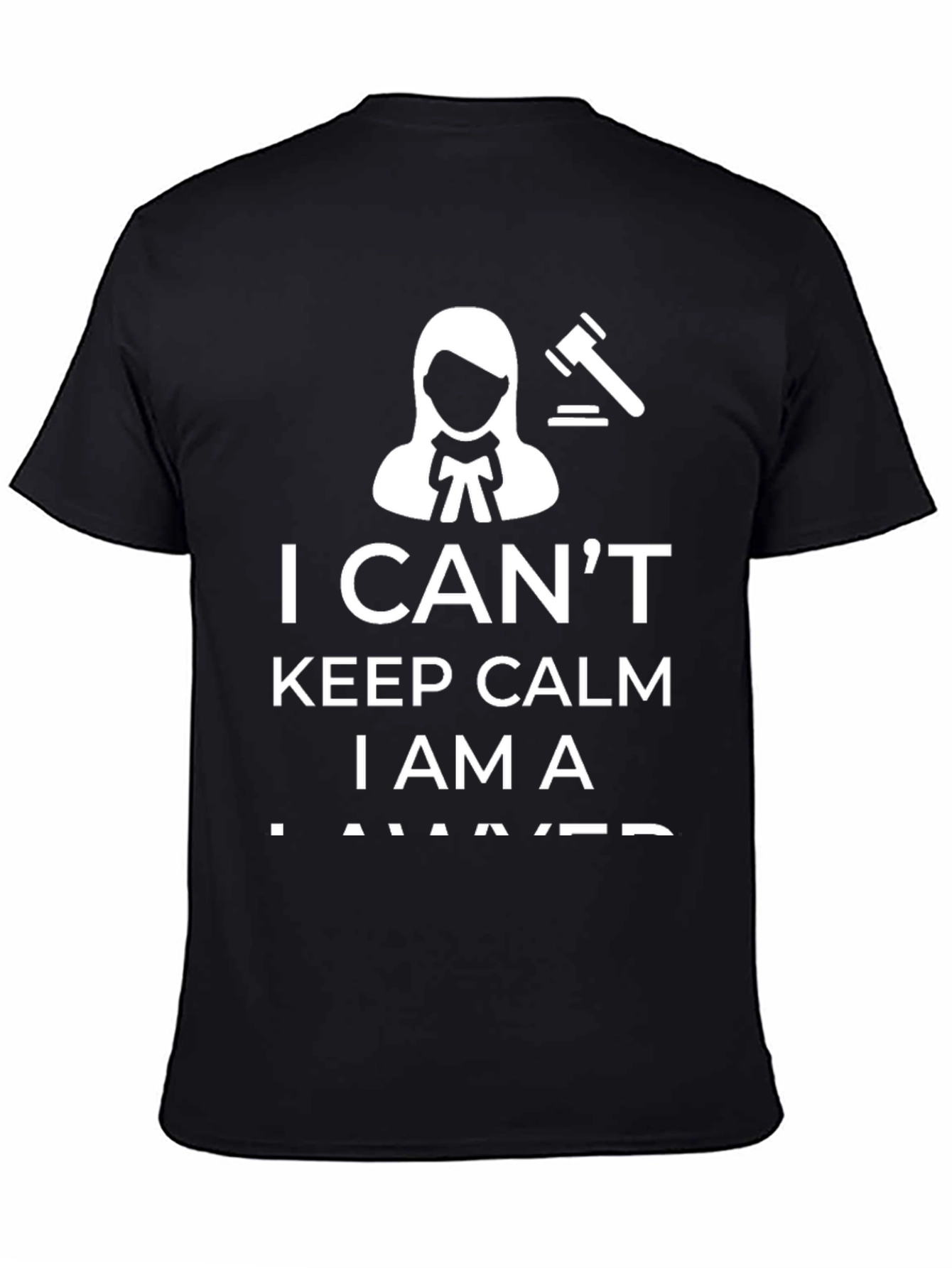 Black Lawyer T-Shirt - I Can't Keep Calm Funny Law Gift view 4