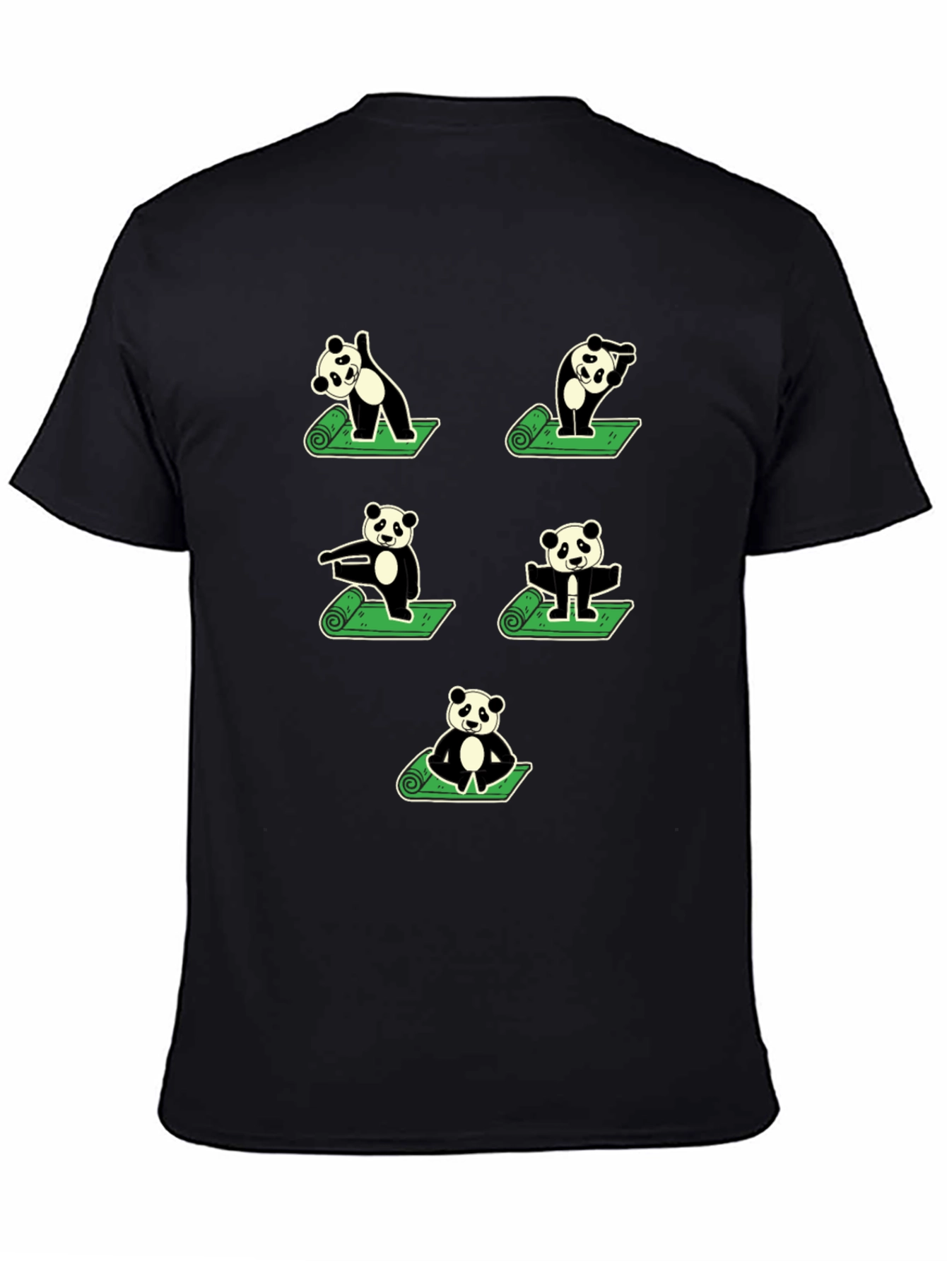 Black Yoga Panda T-Shirt view 4