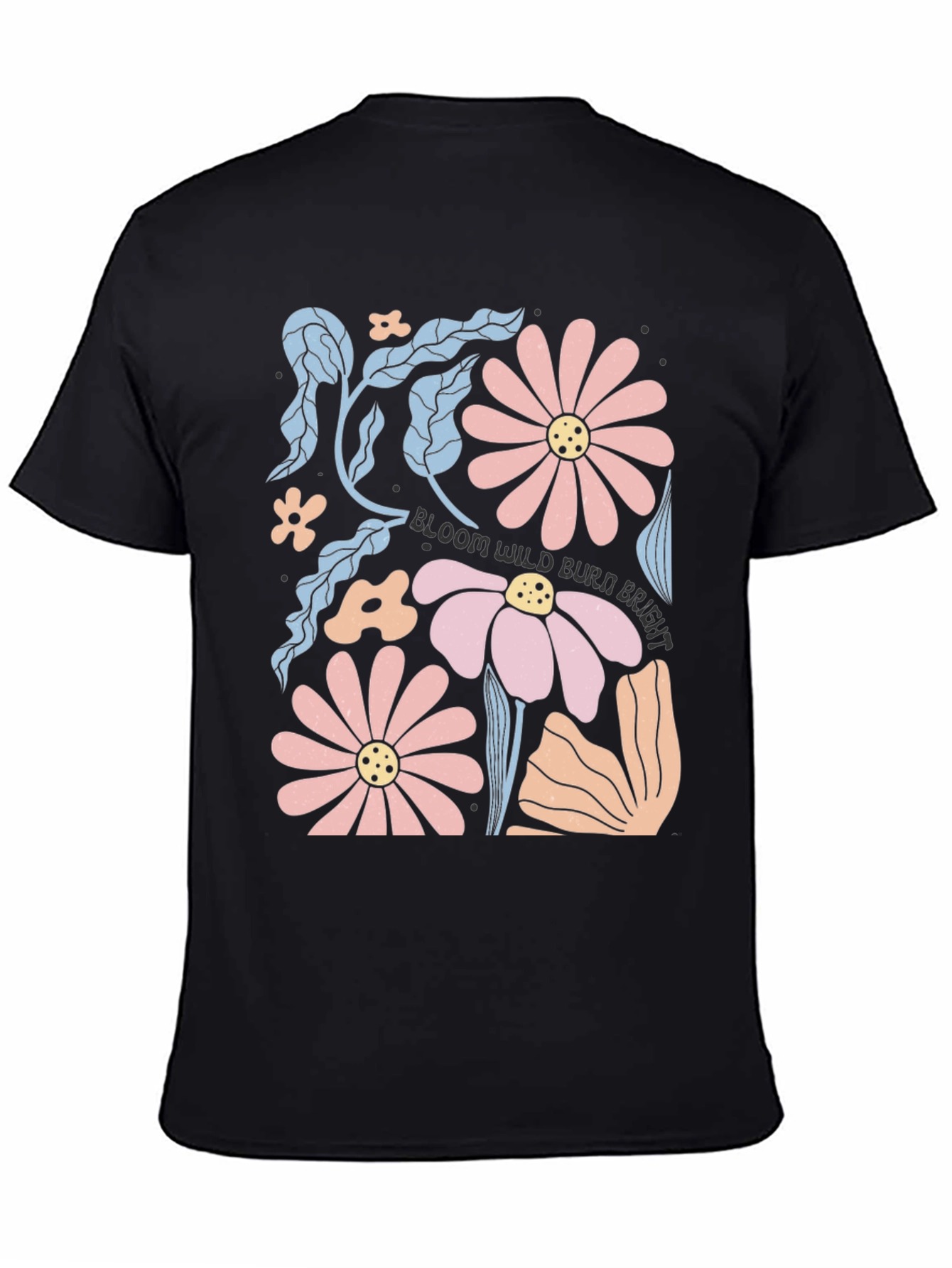 Black Bloom Wild Burn Bright Graphic Tee view 4