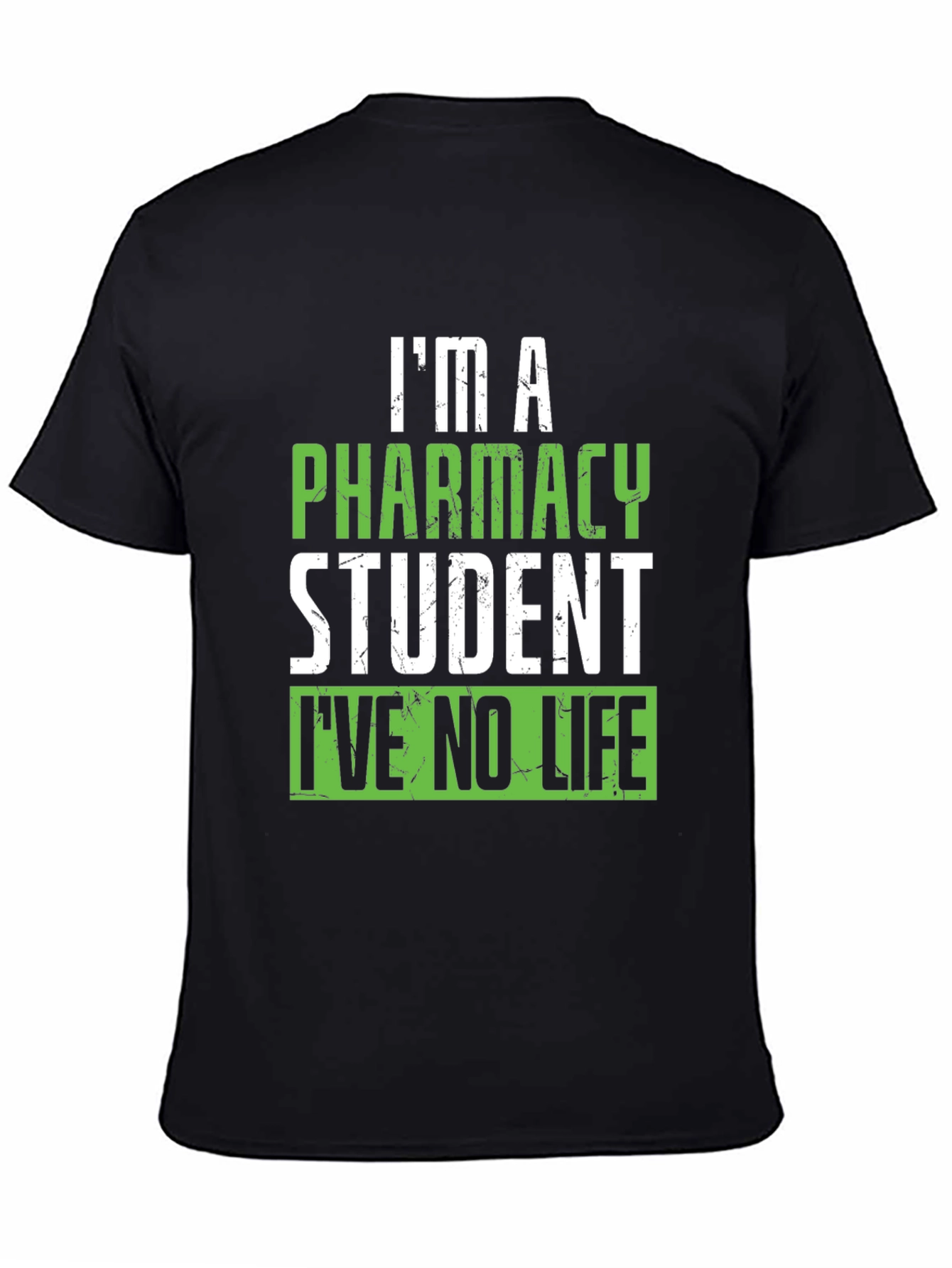 Black Pharmacy Student Funny Graphic T-Shirt view 4