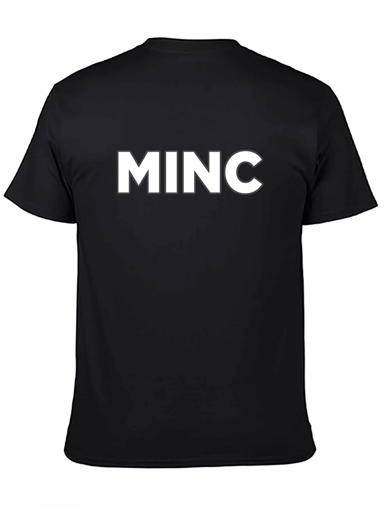 Black MINC Graphic Tee - Bold Statement T-Shirt view 4