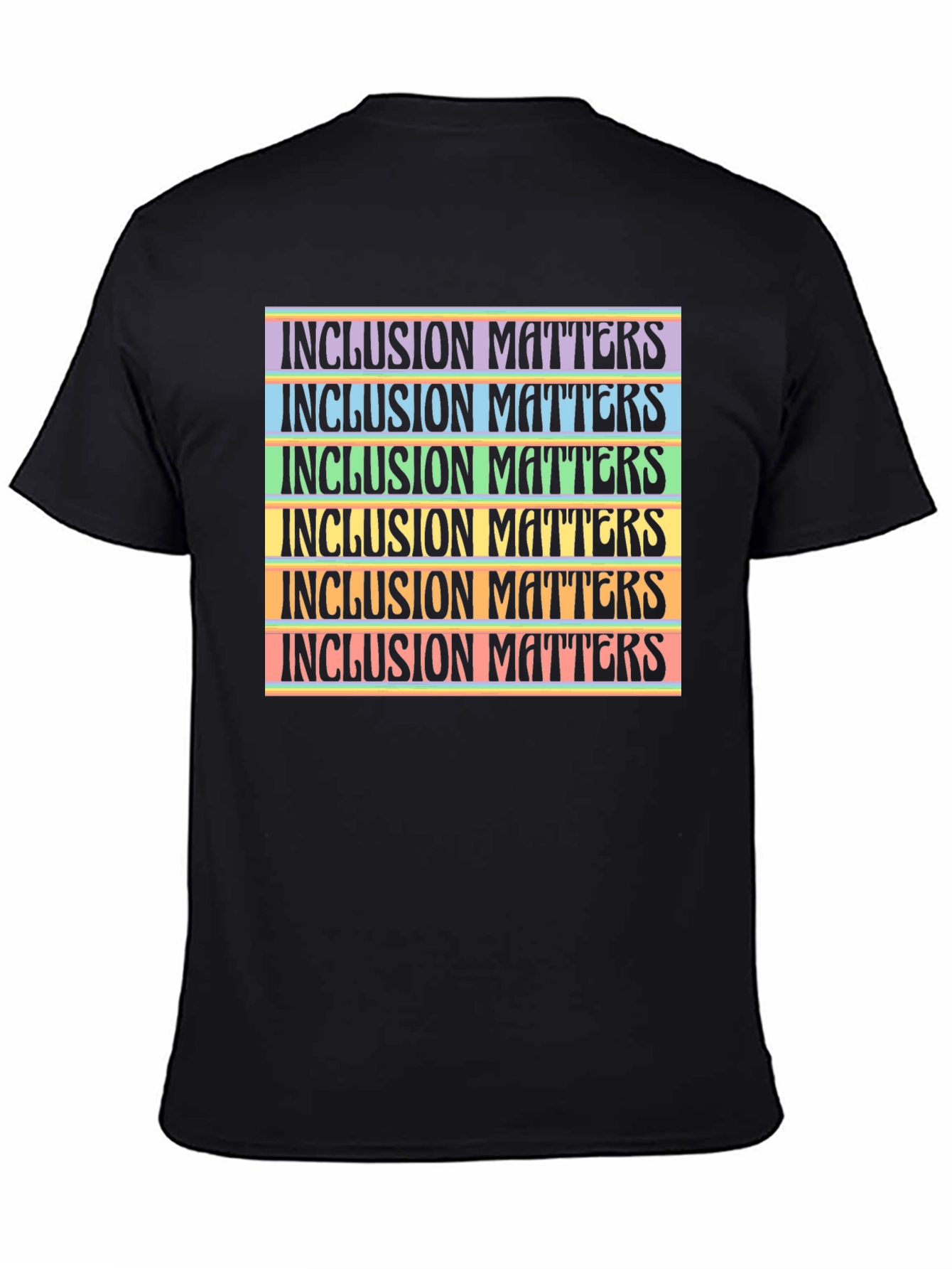 Black Inclusion Matters Graphic T-Shirt - Black view 4