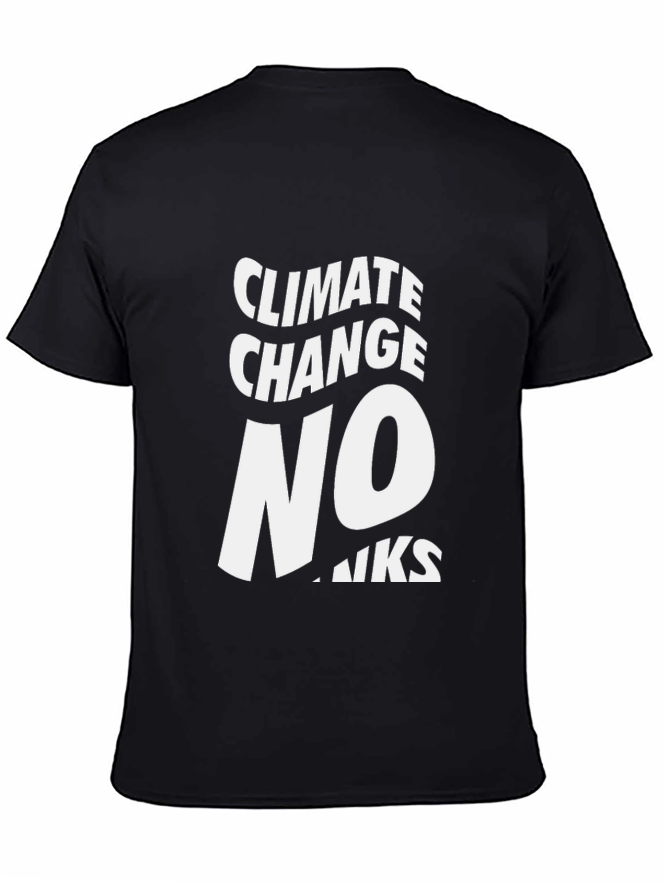 Black Climate Change No Thanks Graphic Tee view 4