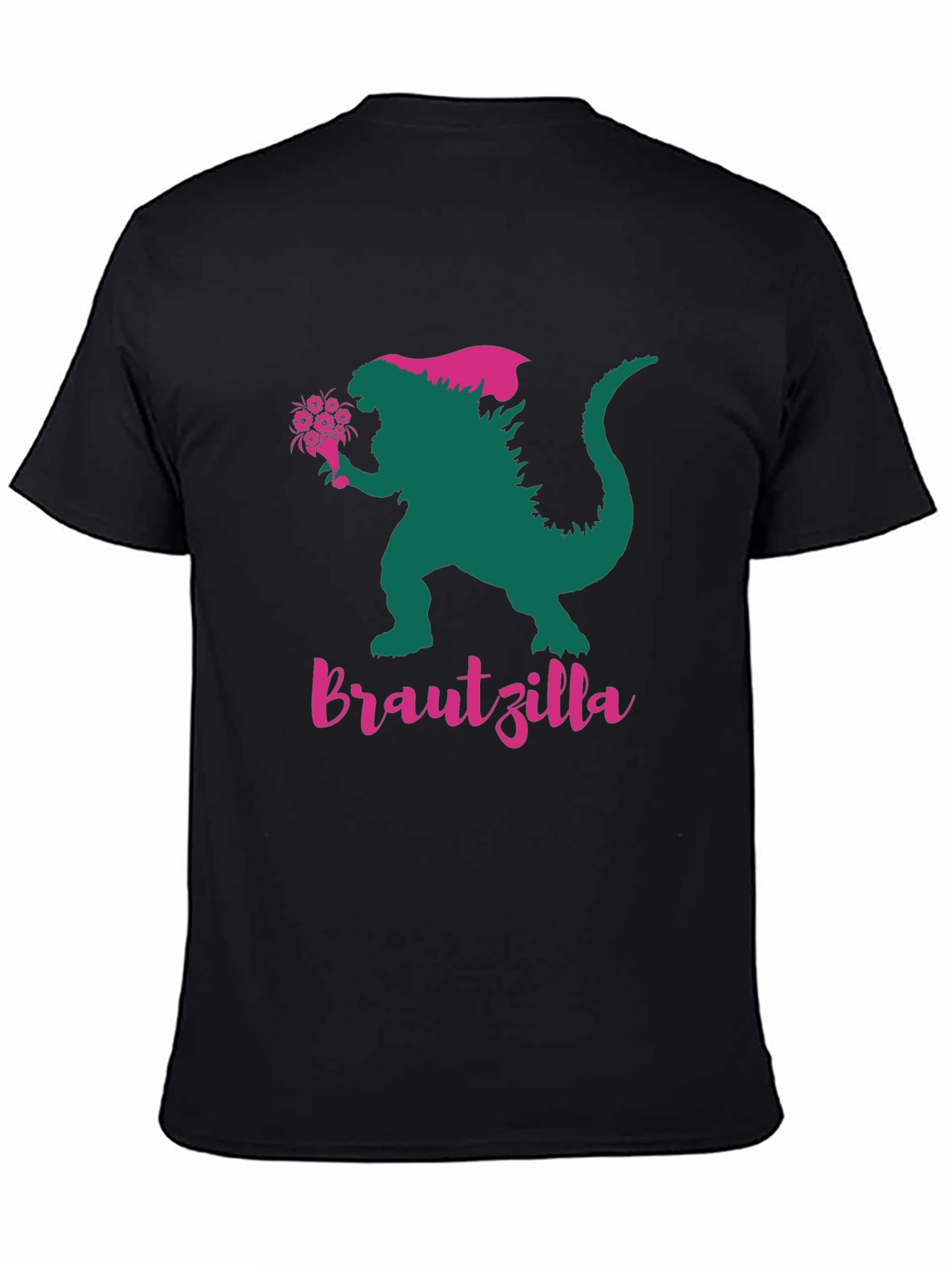 Black Bridesauruszilla Graphic Tee - Hilarious Bridal Shirt view 4
