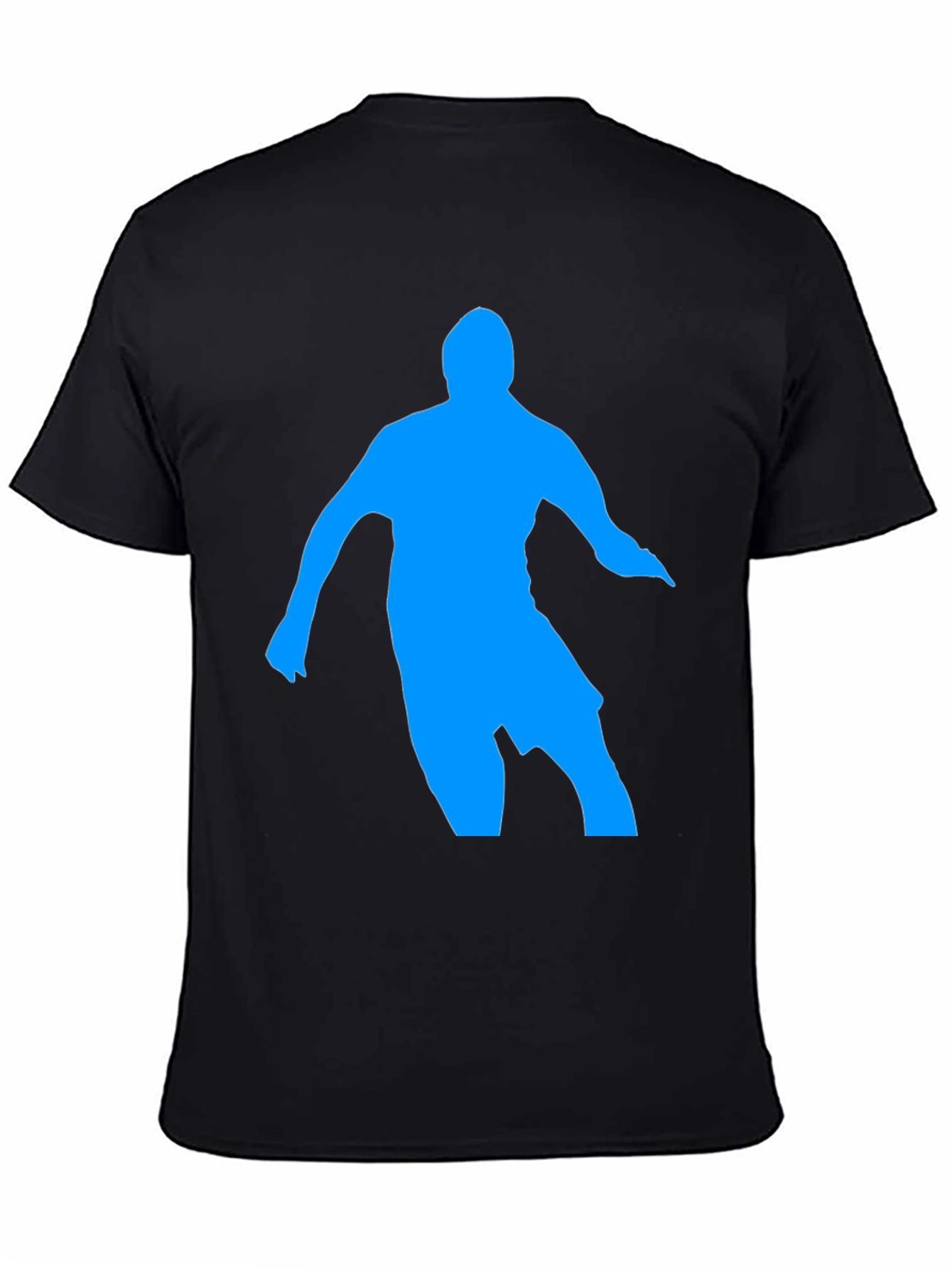 Black Blue Silhouette Graphic Black T-Shirt view 4