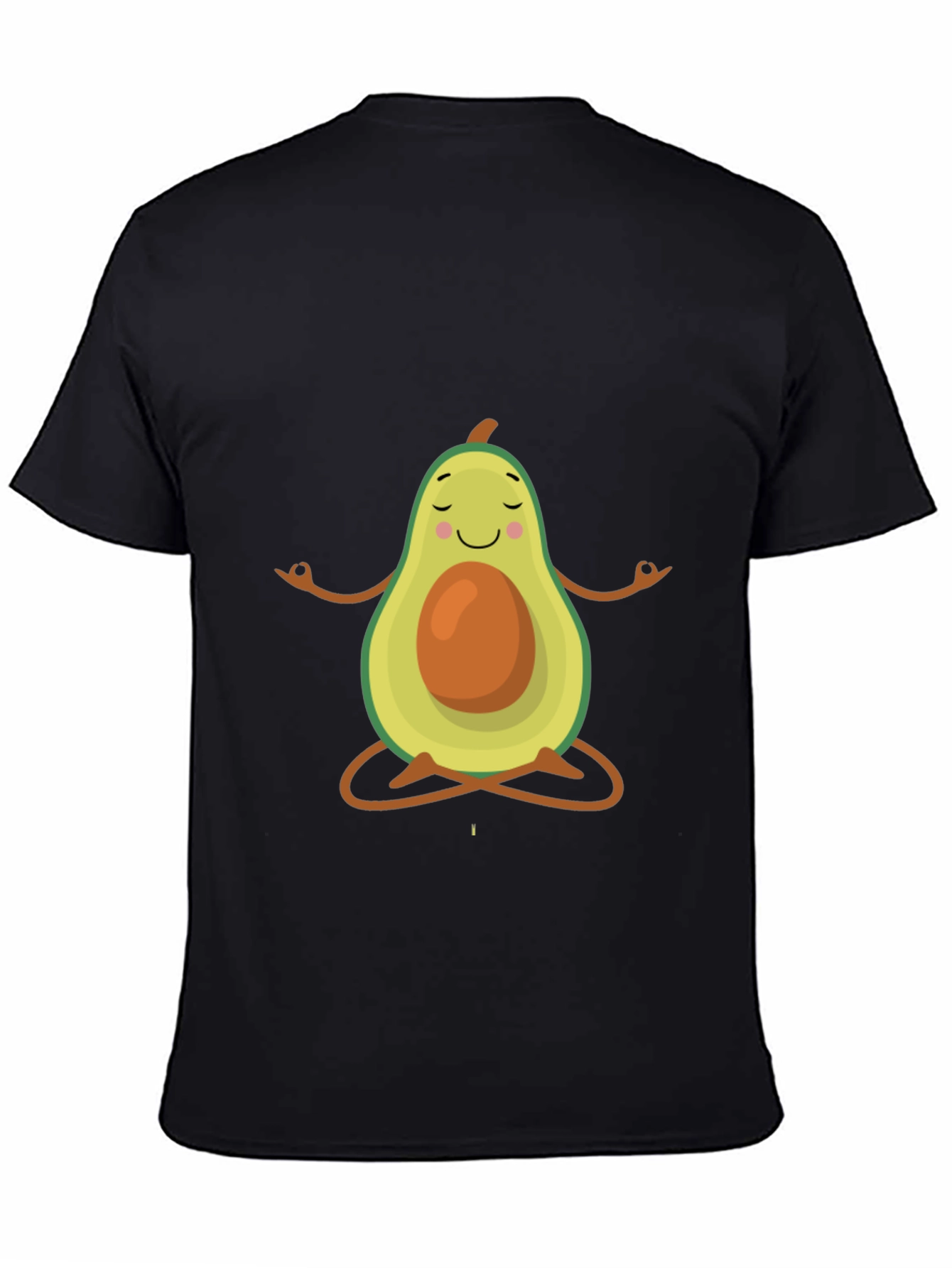 Black Zen Avocado T-Shirt - Funny Yoga Tee view 4