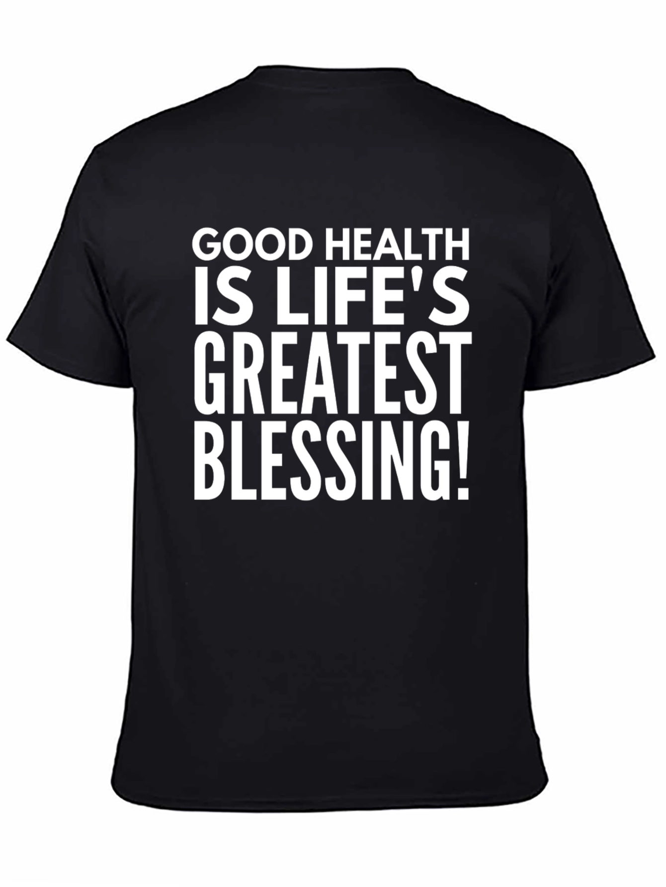 Black Good Health Greatest Blessing Graphic Tee view 4