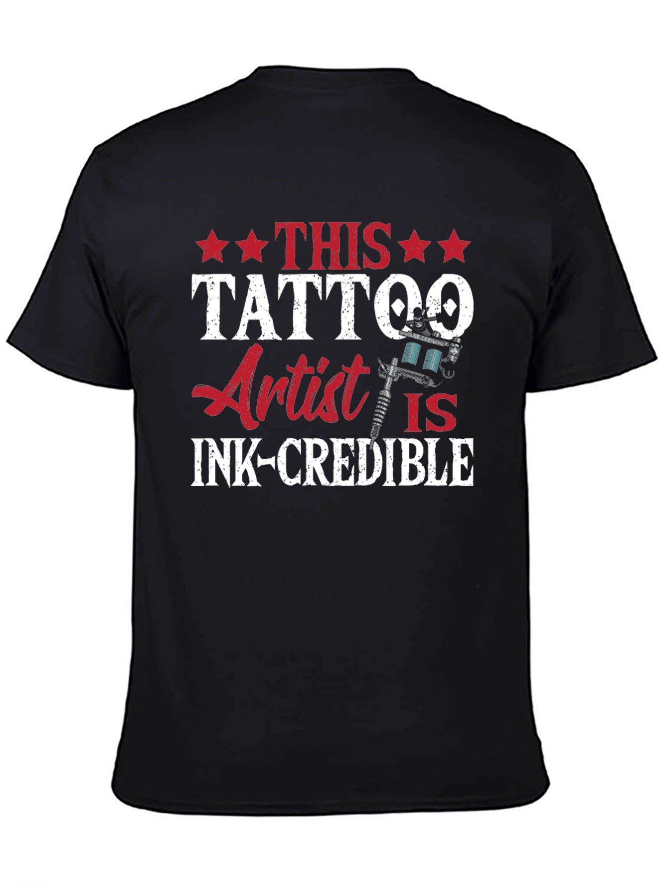 Black Tattoo Artist Ink-credible Graphic T-Shirt view 4