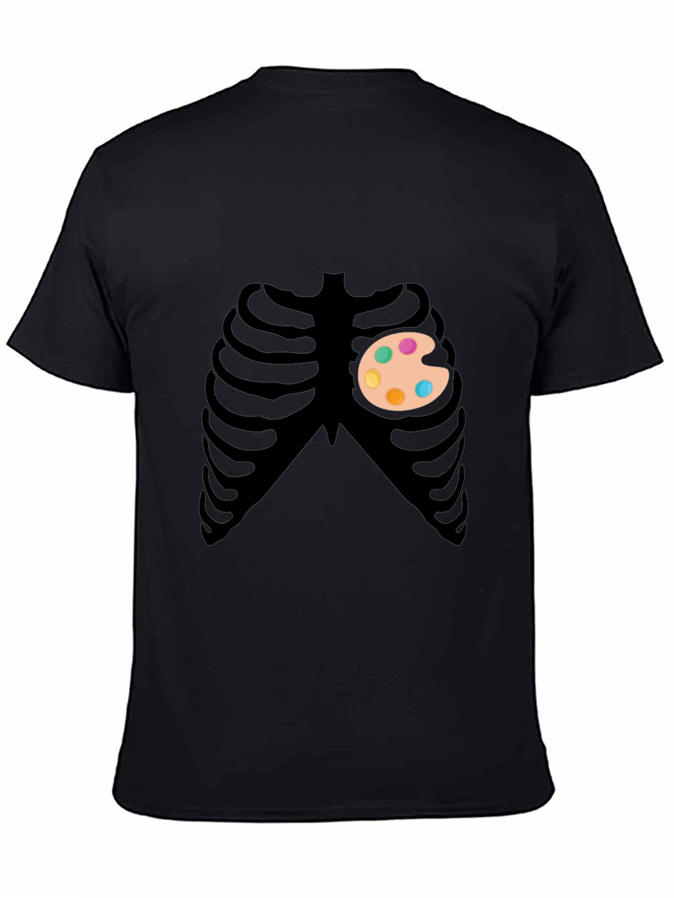 Artsy Skeleton Graphic Tee - Creative Heart T-Shirt - 4