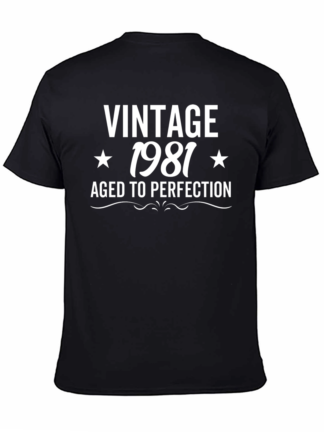 Black Vintage 1981 Aged to Perfection Graphic Tee view 4