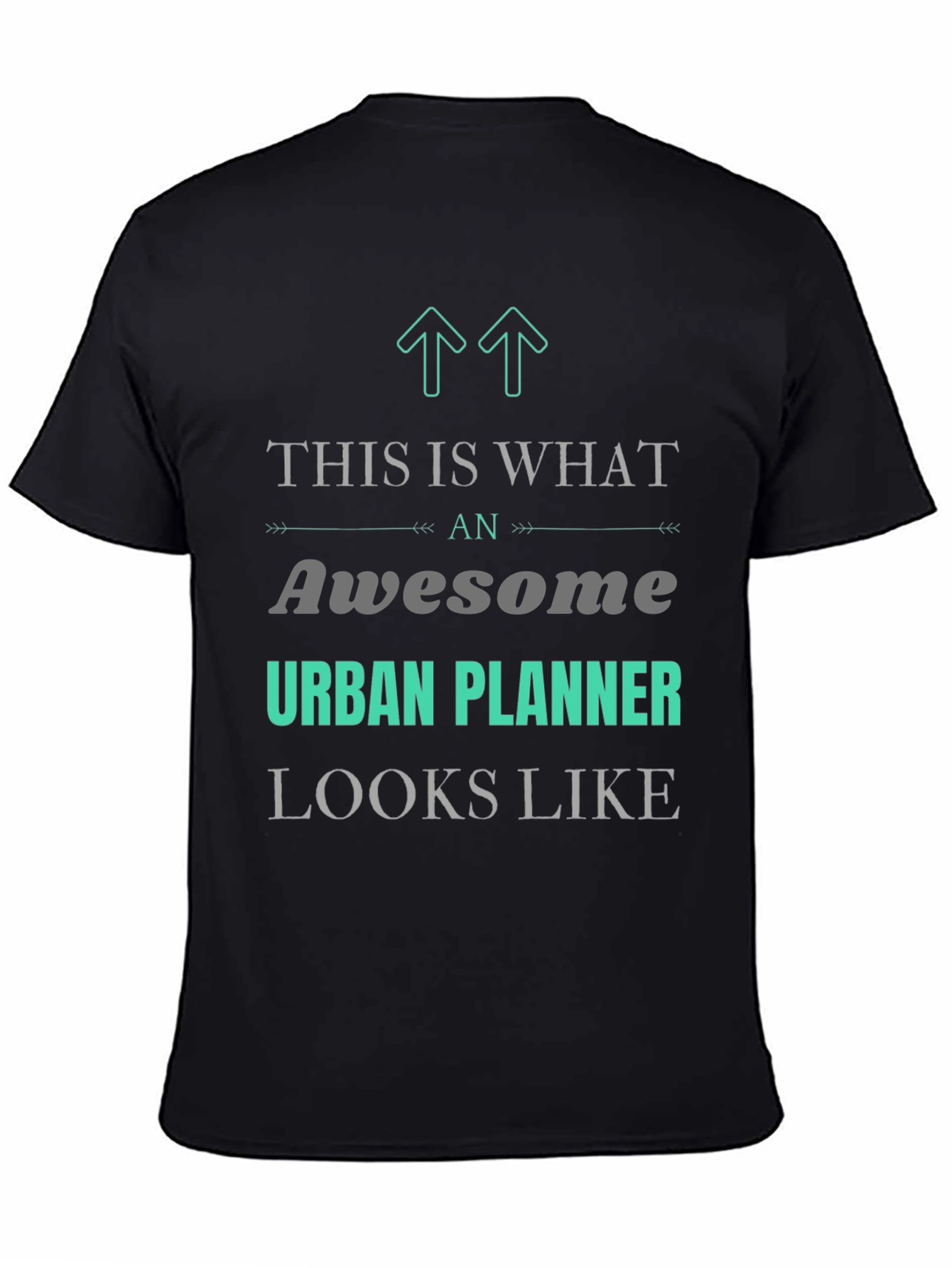 Black Awesome Urban Planner T-Shirt: Stylish Career Pride Apparel view 4