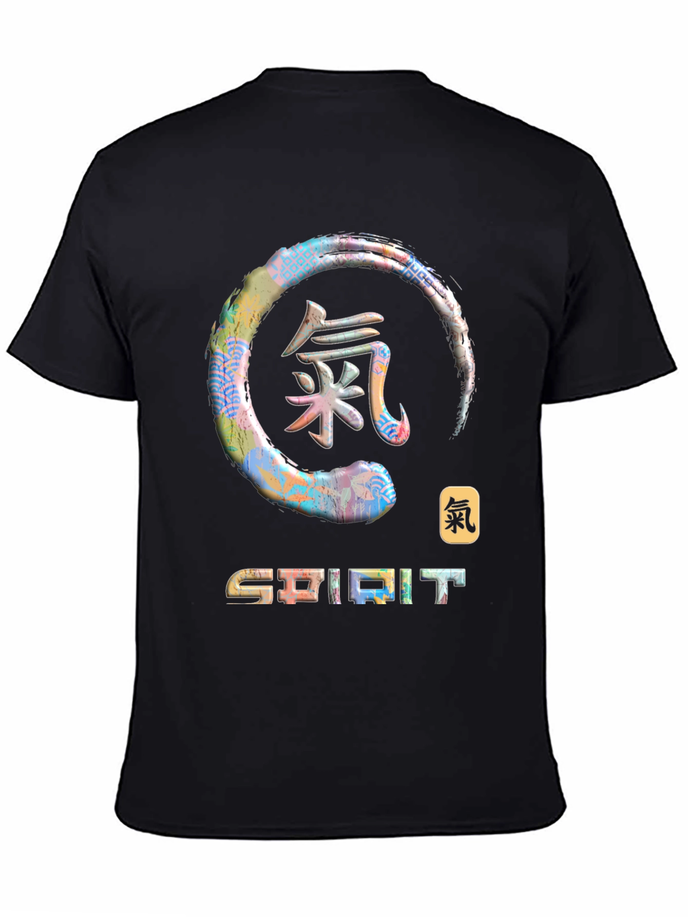 Black Zen Spirit Graphic T-Shirt view 4
