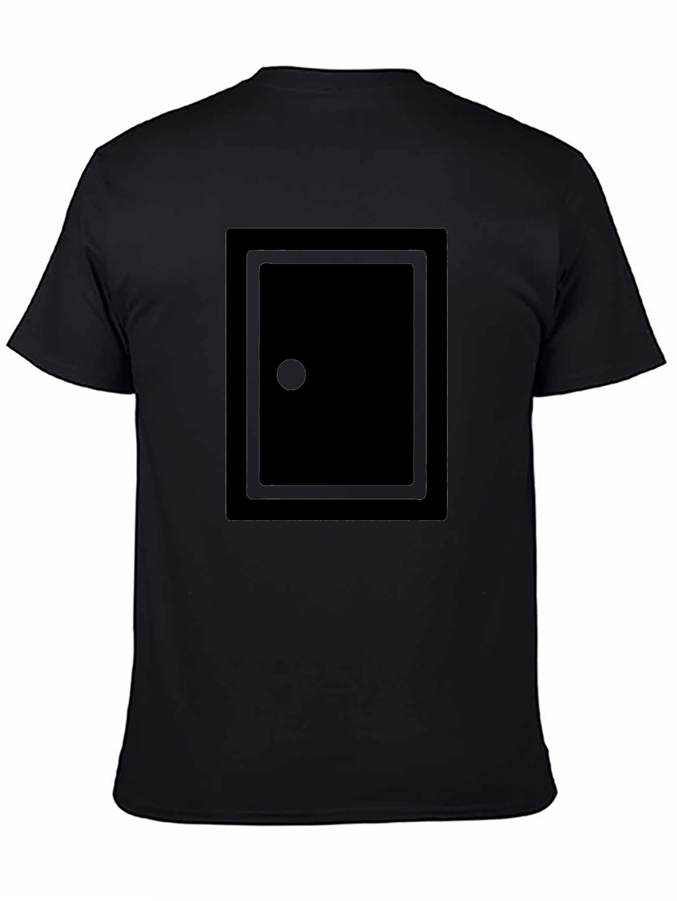 Black Men's Black Graphic Print T-Shirt view 4