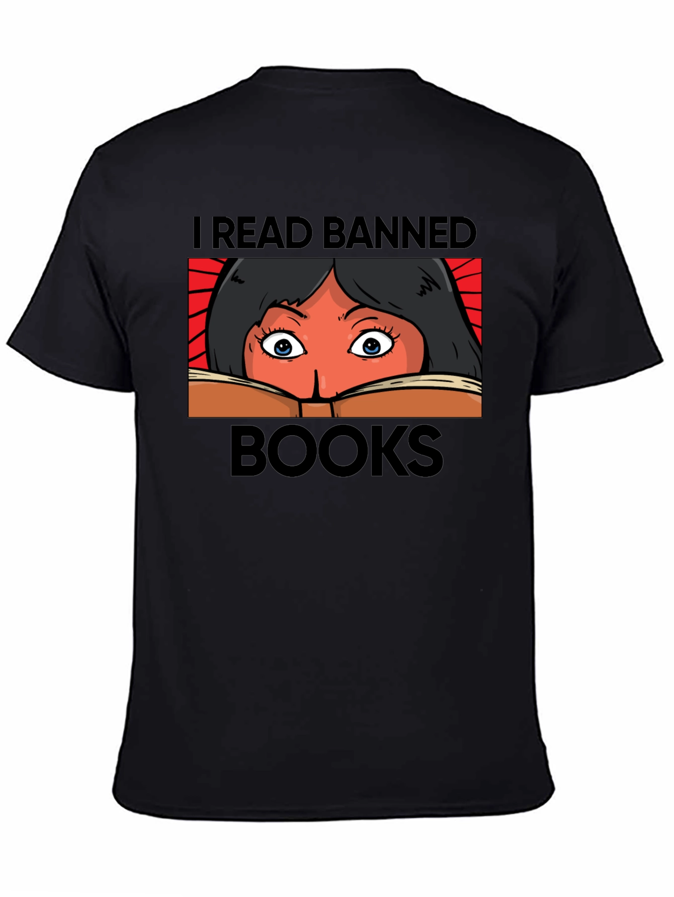 Black I Read Banned Books Graphic T-Shirt view 4