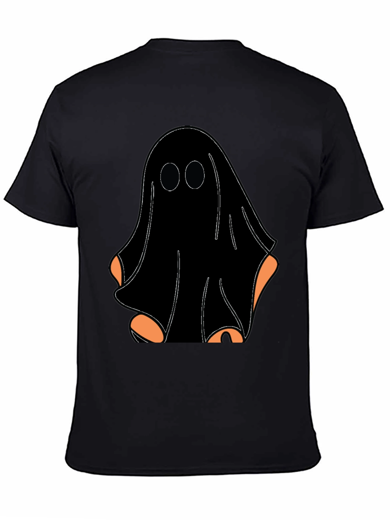 Black Spooky Ghost Graphic Tee view 4