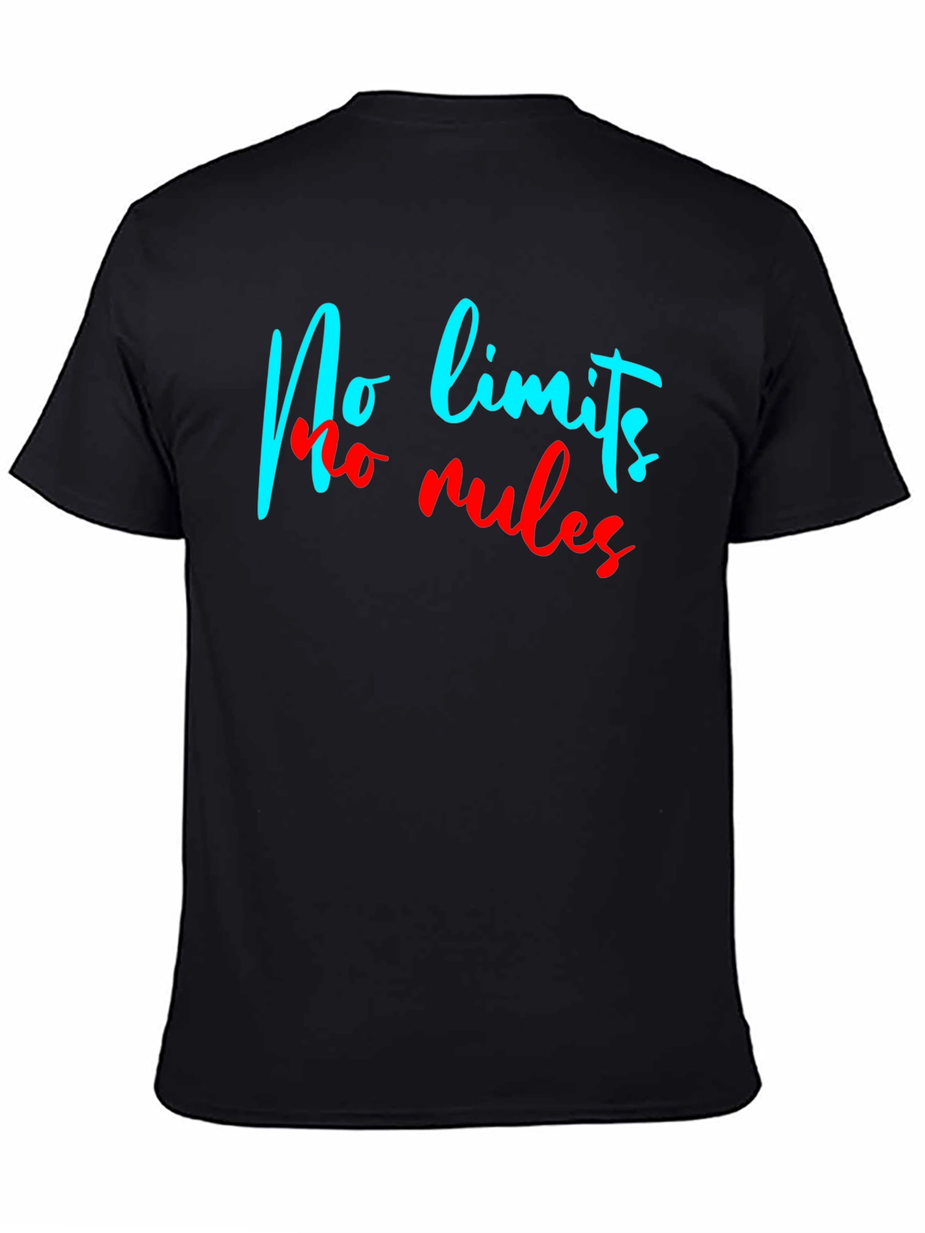 Black No Limits No Rules Graphic T-Shirt view 4