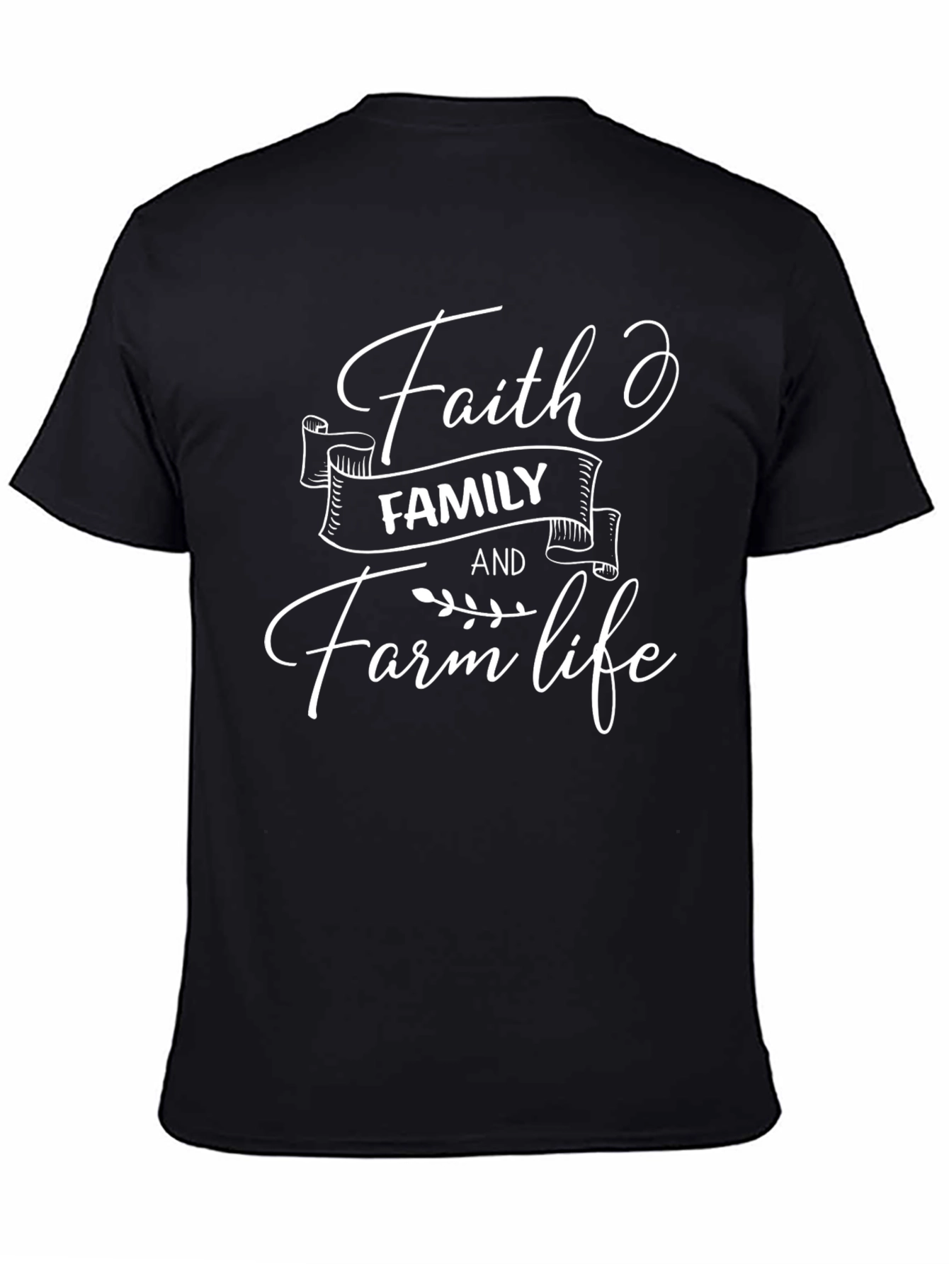Black Faith Family Farm Life Graphic Tee - Black view 4
