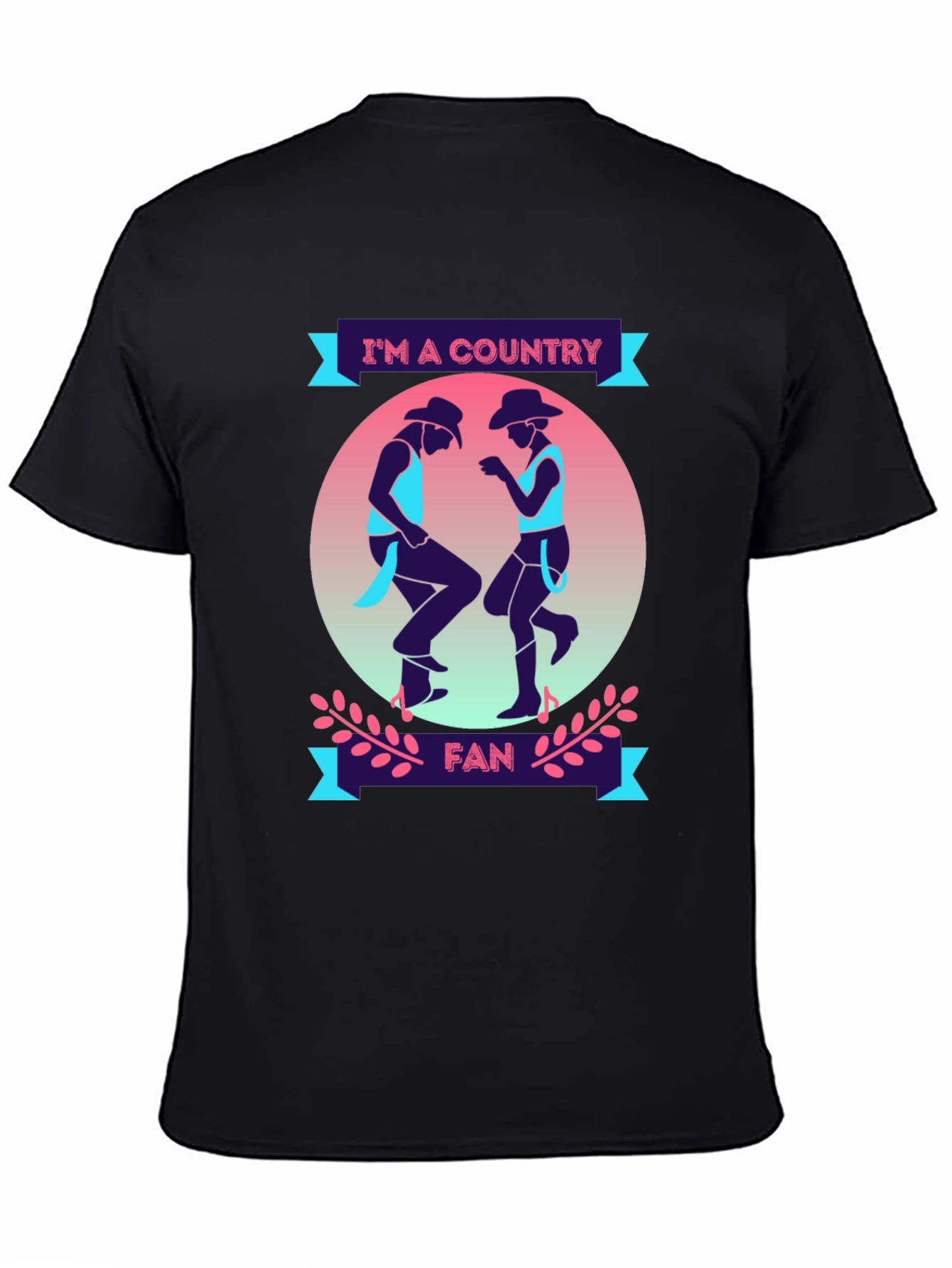 Black Country Music Fan T-Shirt view 4